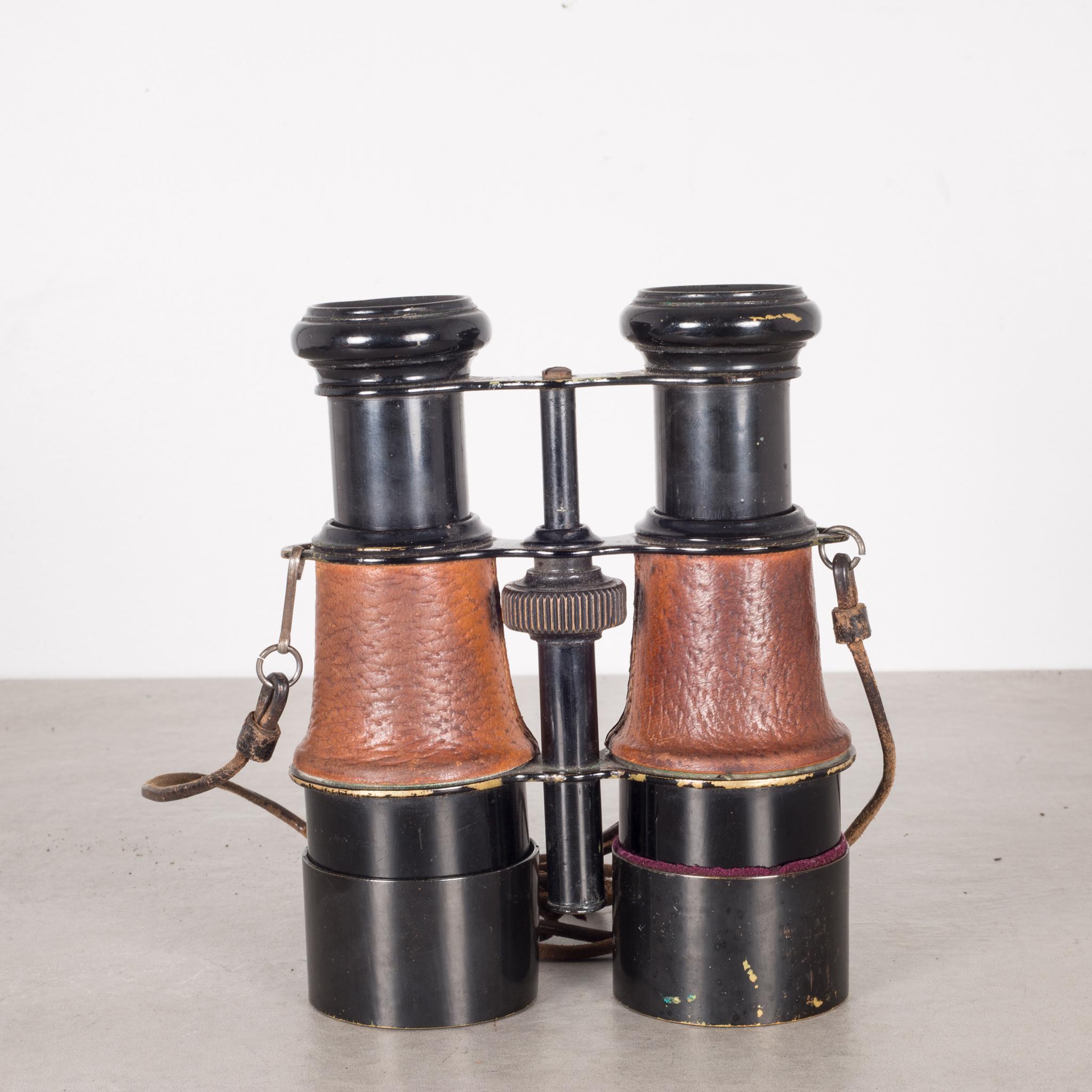 Industrial Antique French Expandable Field Binoculars, circa 1880s