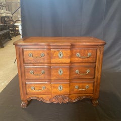Antique French Exquisitely Carved Walnut Louis XV Chest of Drawers