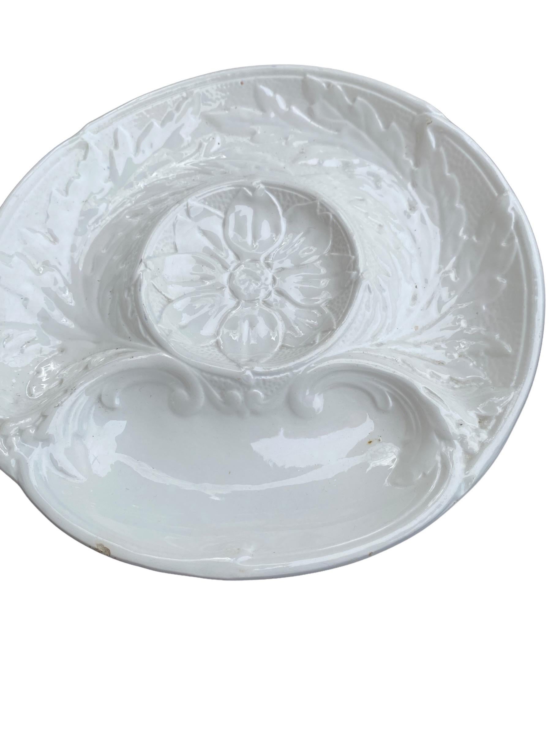 Early 20th Century Antique French Faience Artichoke Plates, Set of Ten For Sale