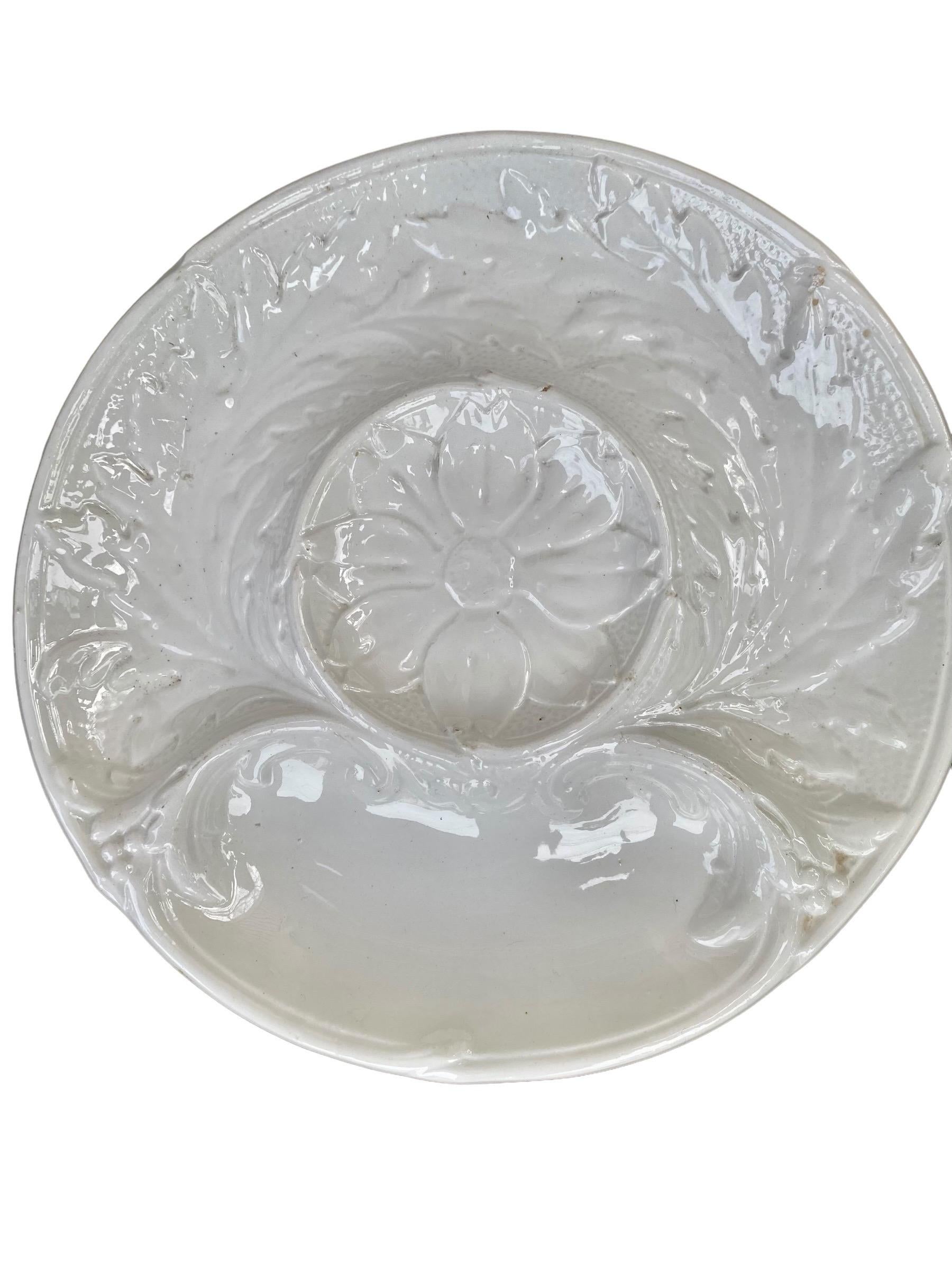 Antique French Faience Artichoke Plates, Set of Ten For Sale 3