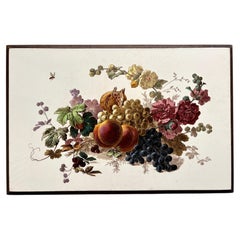 Antique French Fayence Keramiktablett / Wandtafel, CIRCA 1870