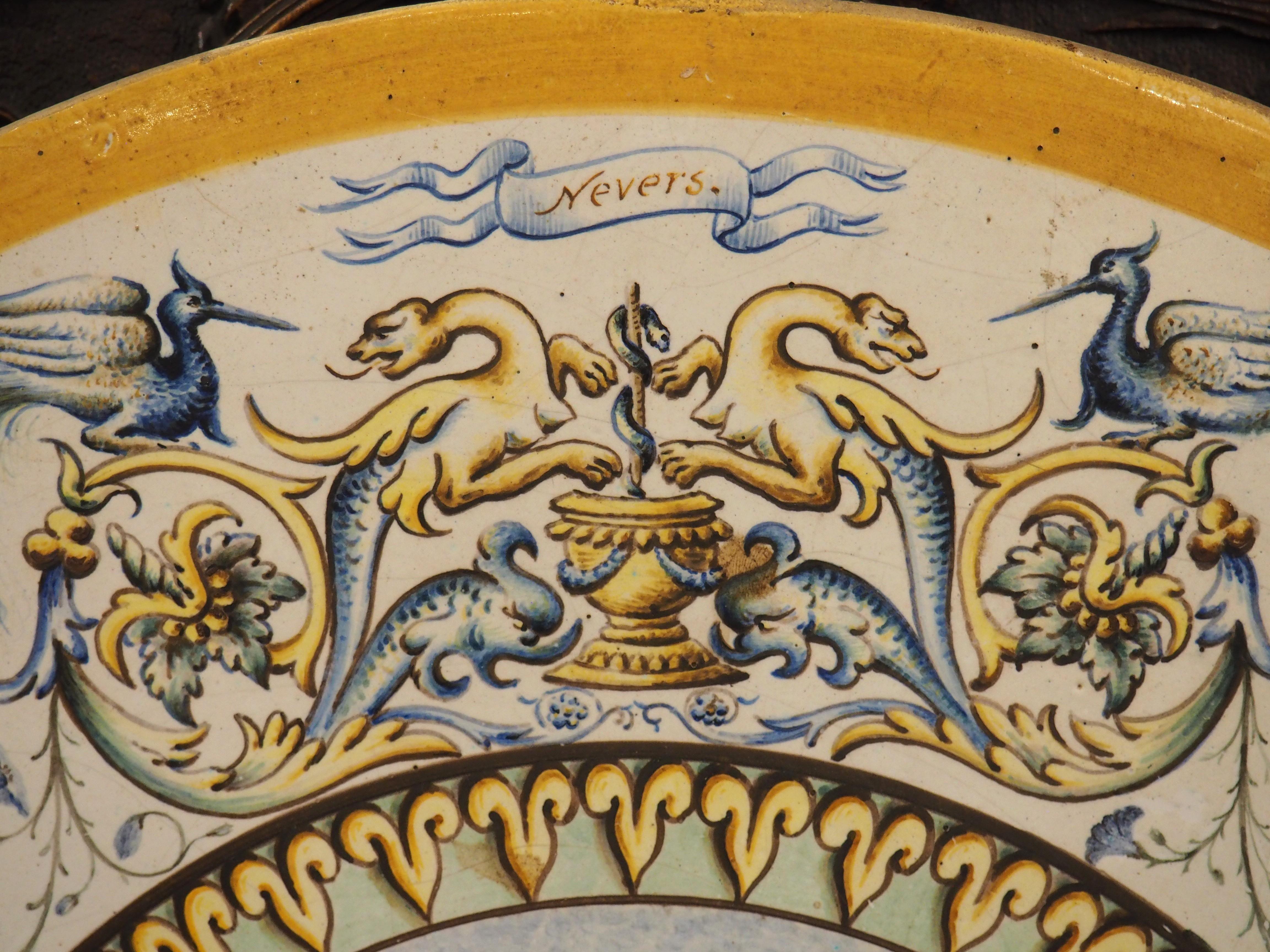 Antique French Faience Platter by La Manufacture de Madame Veuve Dumas, 19th C. en vente 4
