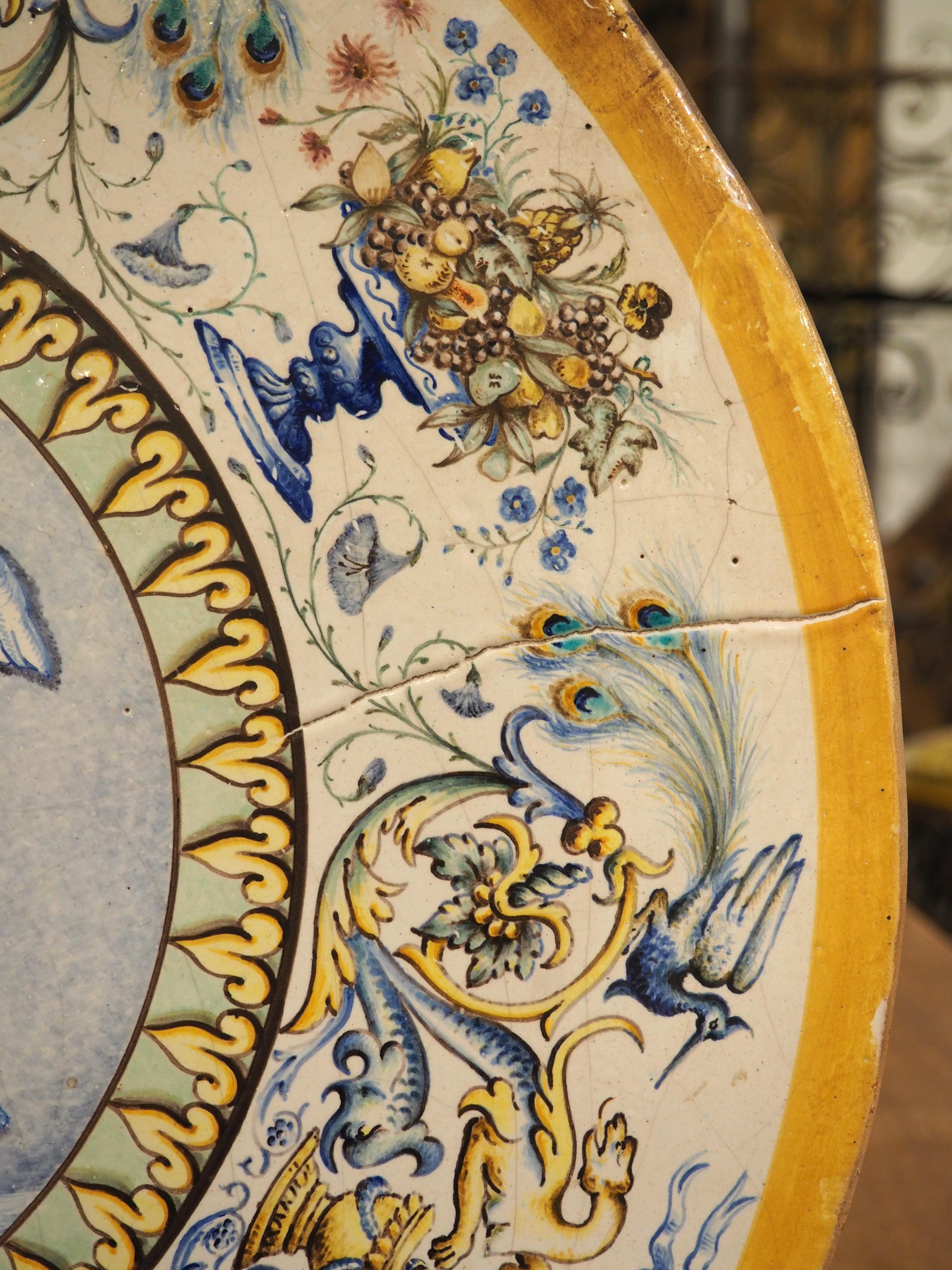 Antique French Faience Platter by La Manufacture de Madame Veuve Dumas, 19th C. en vente 6