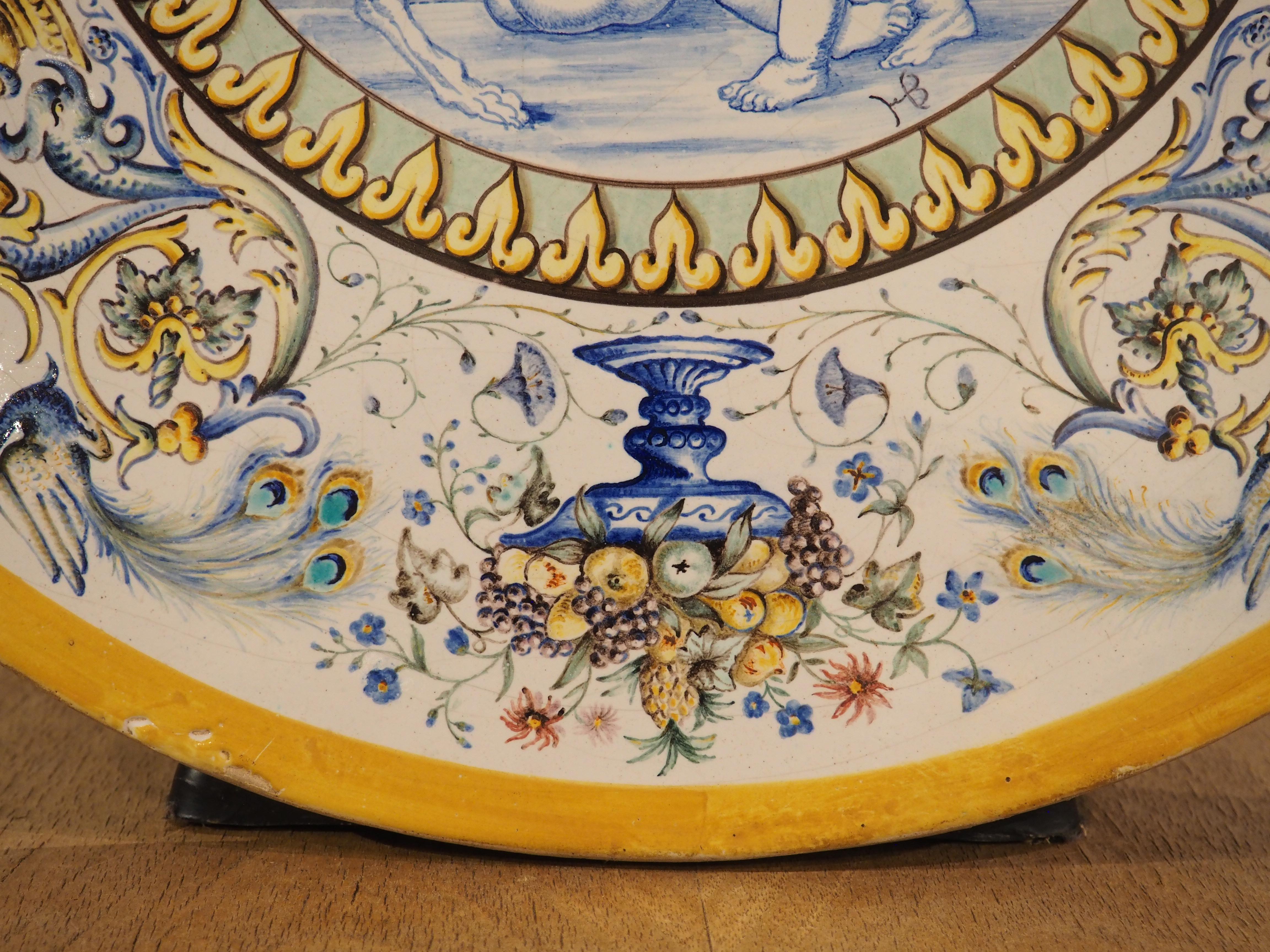 Antique French Faience Platter by La Manufacture de Madame Veuve Dumas, 19th C. en vente 8