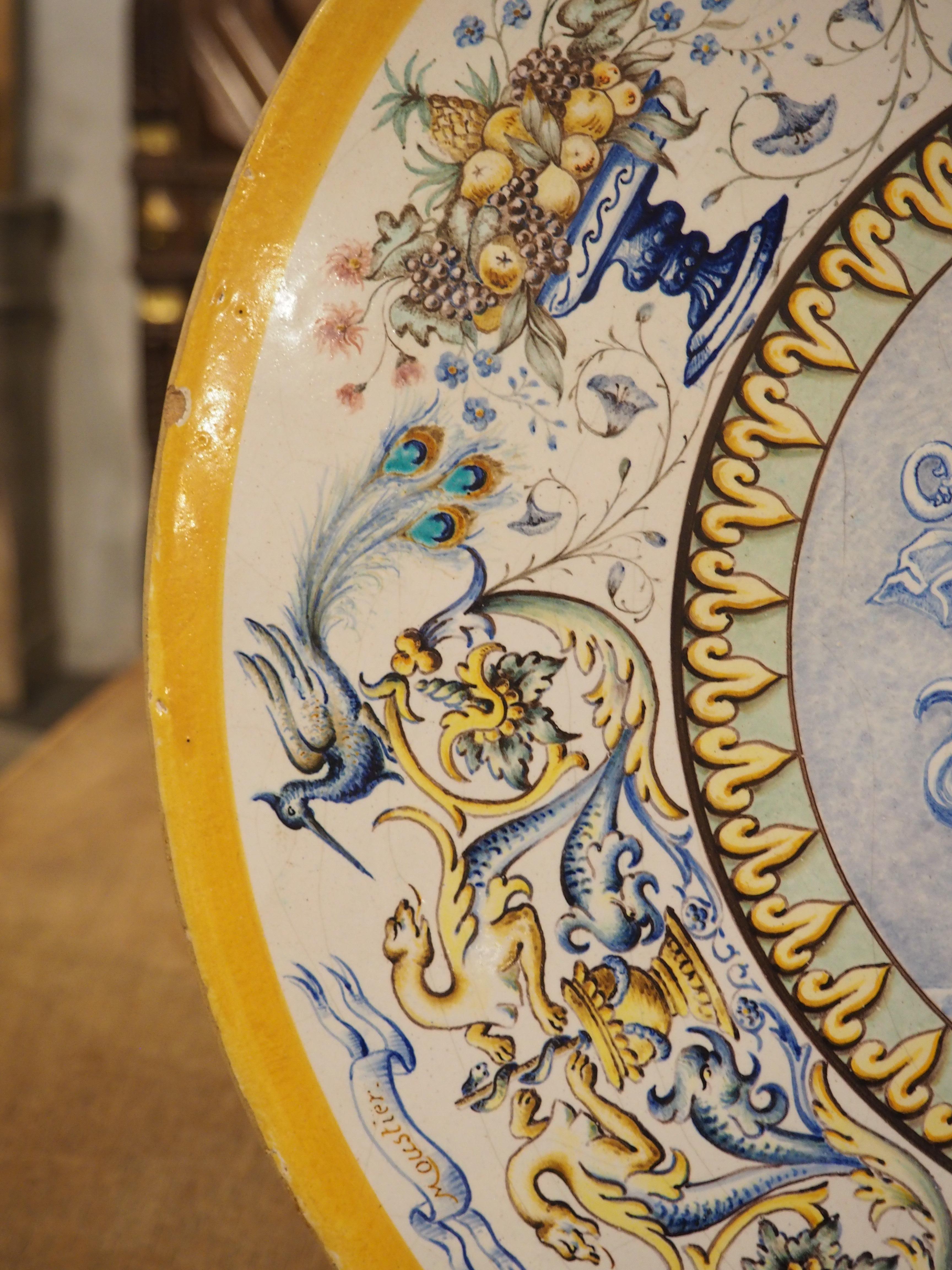 Antique French Faience Platter by La Manufacture de Madame Veuve Dumas, 19th C. en vente 9
