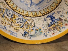 Antique French Faience Platter by La Manufacture de Madame Veuve Dumas, 19th C.