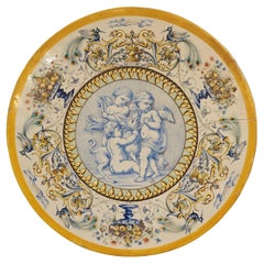 Antique French Faience Platter by La Manufacture de Madame Veuve Dumas, 19th C.