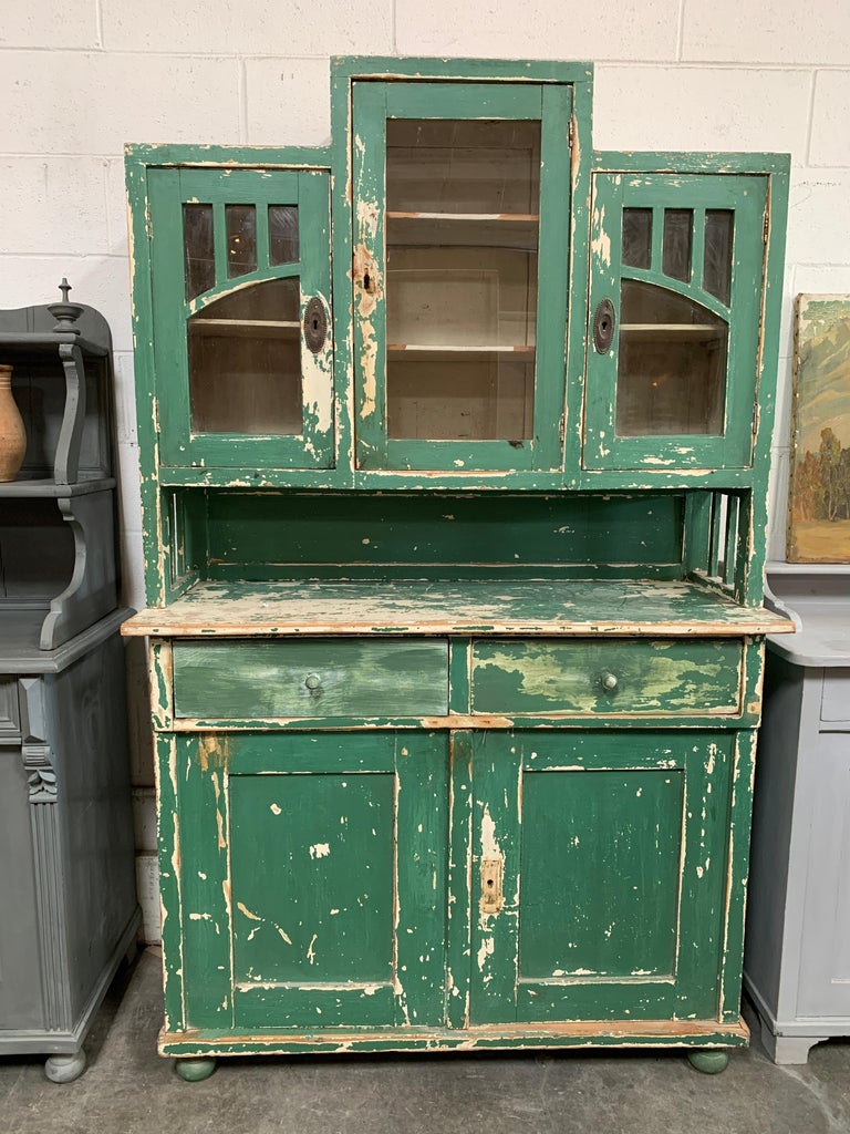 Antique French Farm-Style Cabinet with Hutch at 1stDibs | antique hutch ...