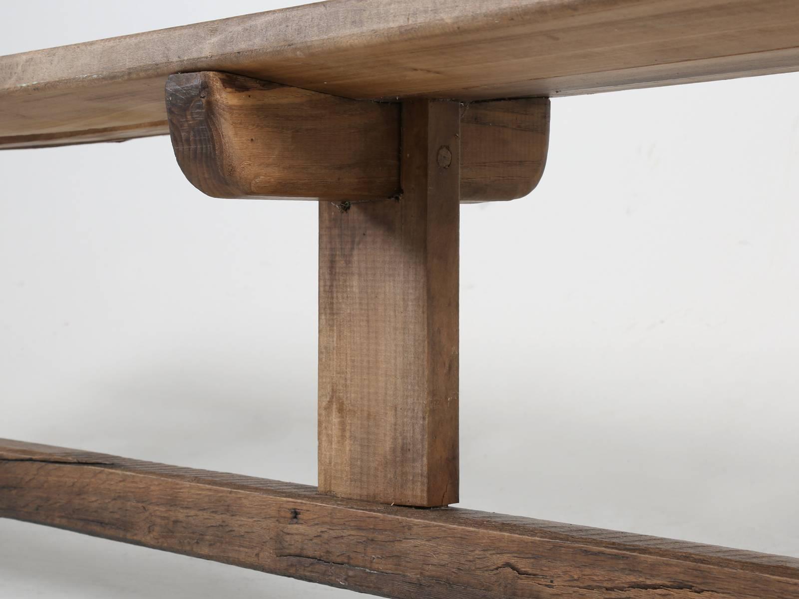 Antique French Farm Table Bench 6