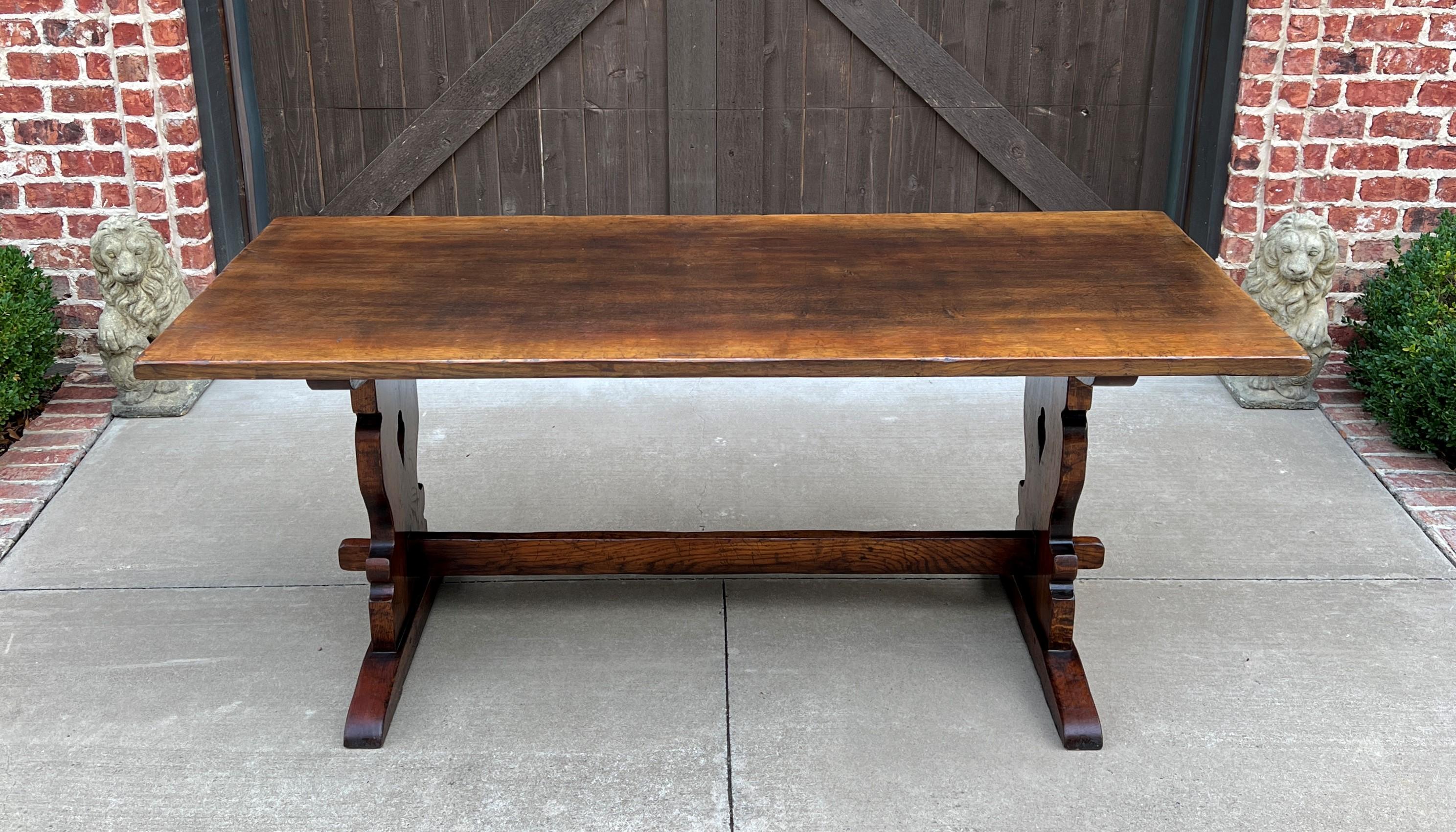 Antique French Farm Table Dining Breakfast Table Desk Farmhouse Oak 19th C 4