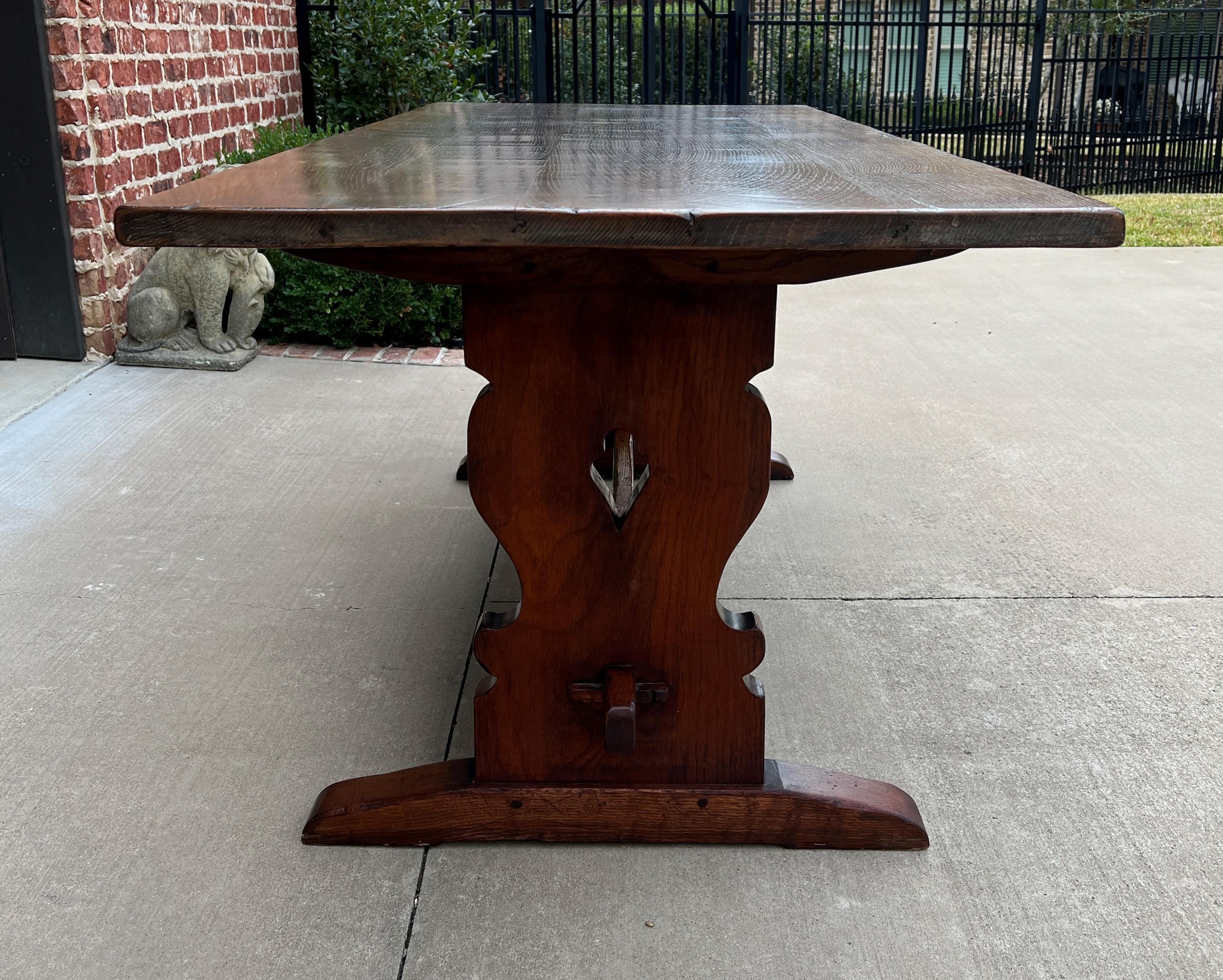 Carved Antique French Farm Table Dining Breakfast Table Desk Farmhouse Oak 19th C