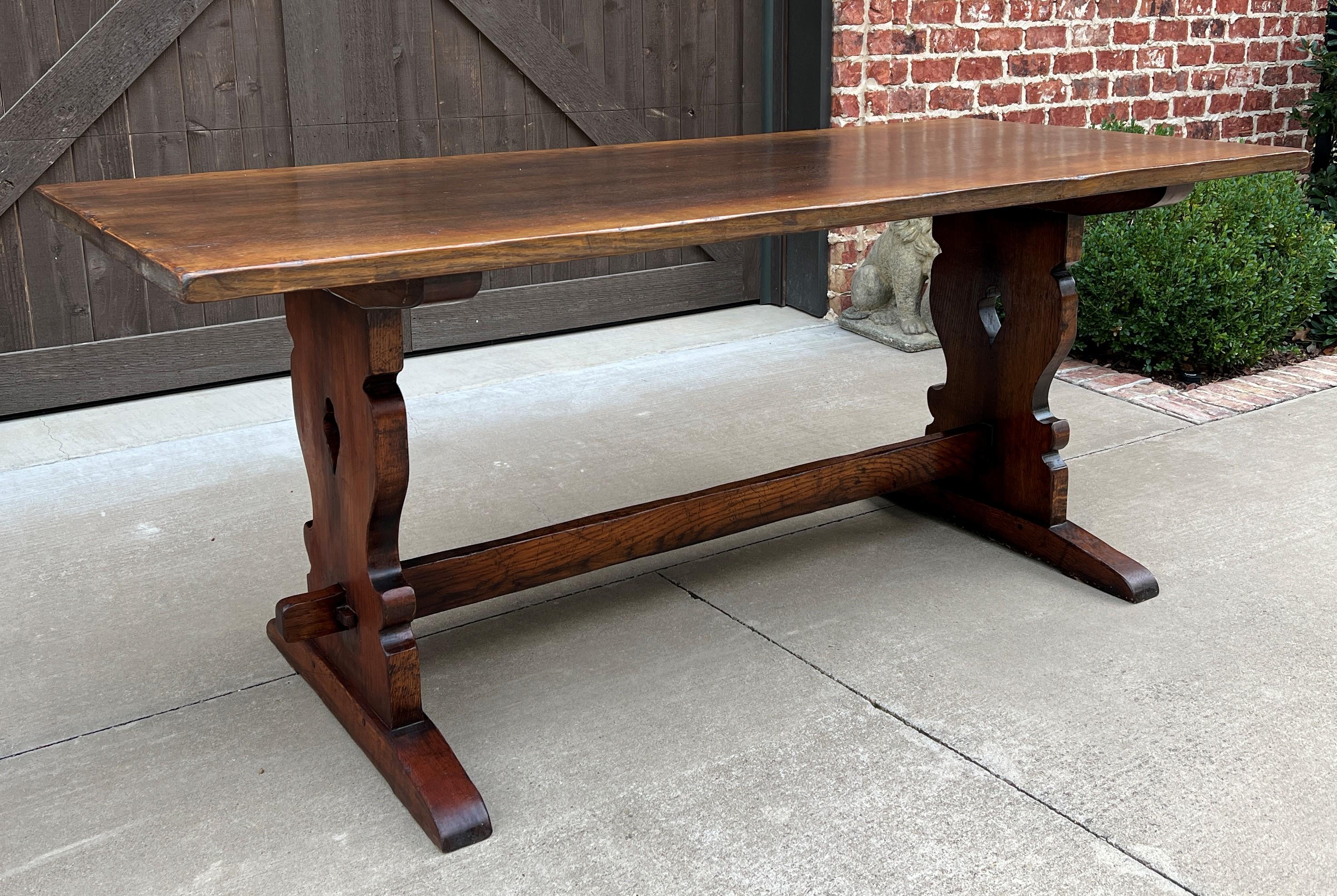 Antique French Farm Table Dining Breakfast Table Desk Farmhouse Oak 19th C 2