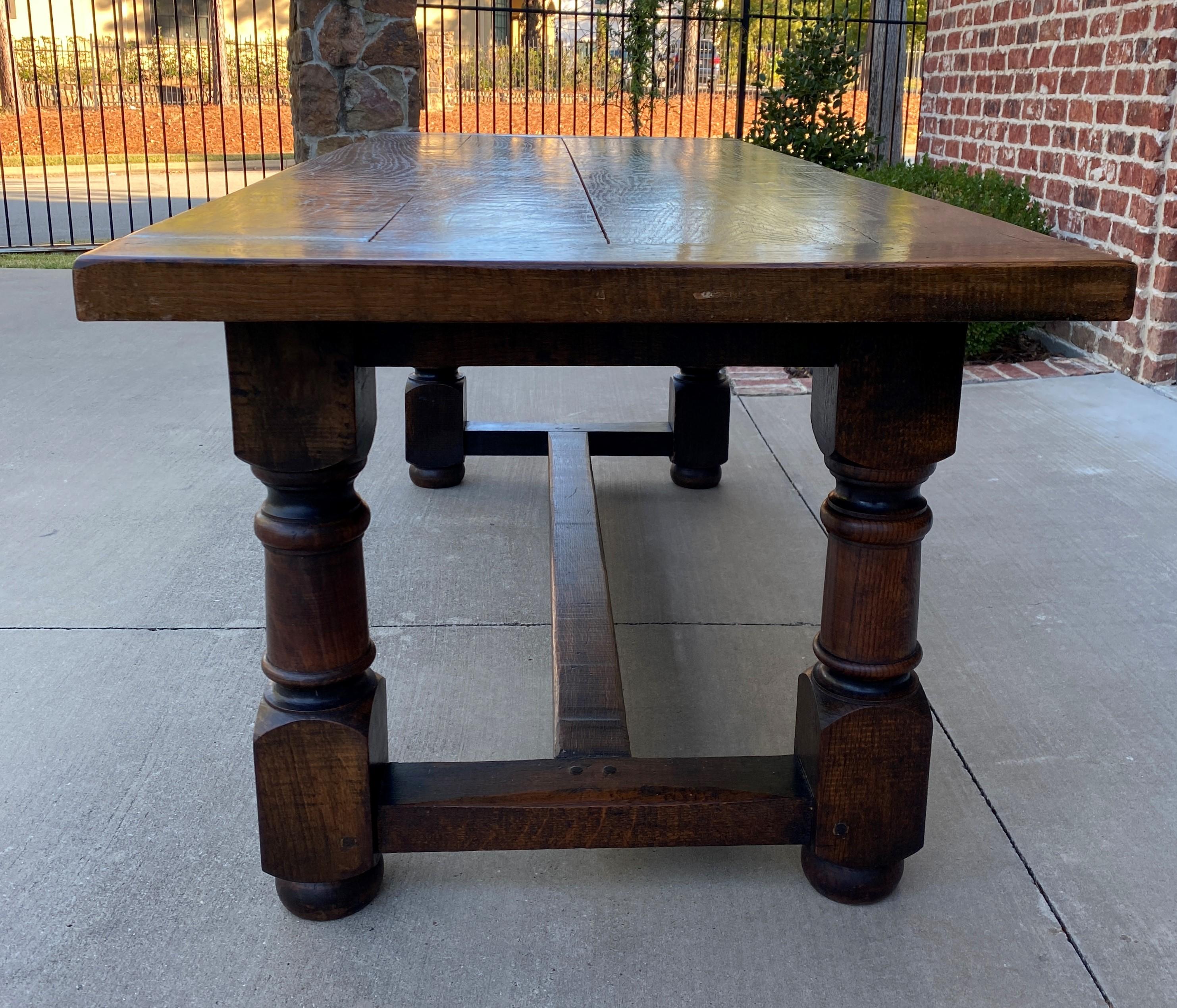 French Provincial Antique French Farm Table Dining Library Table Desk Farmhouse Oak 19th C