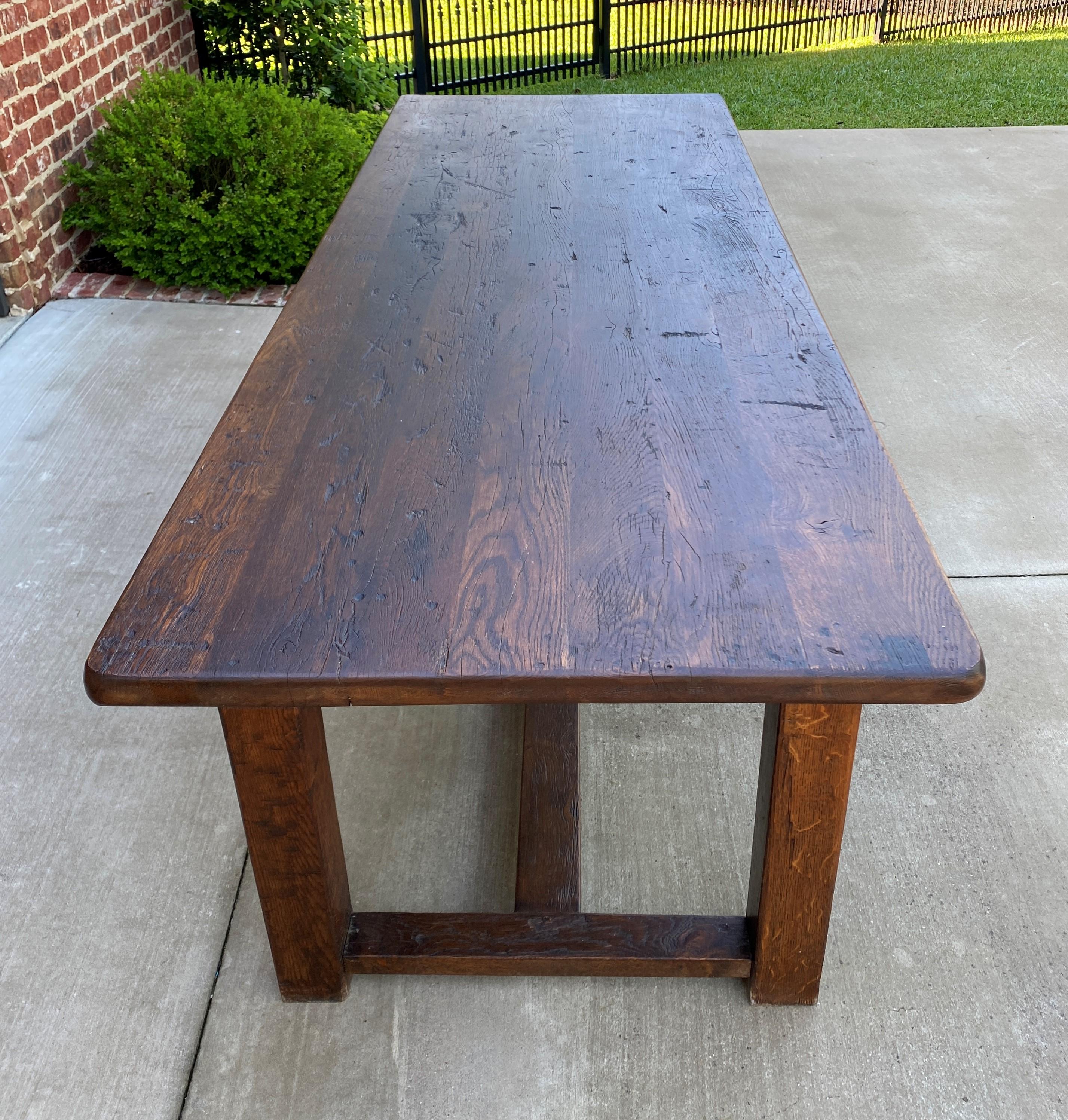Antique French Farm Table Dining Library Table Desk Farmhouse Oak Rustic 19C 7