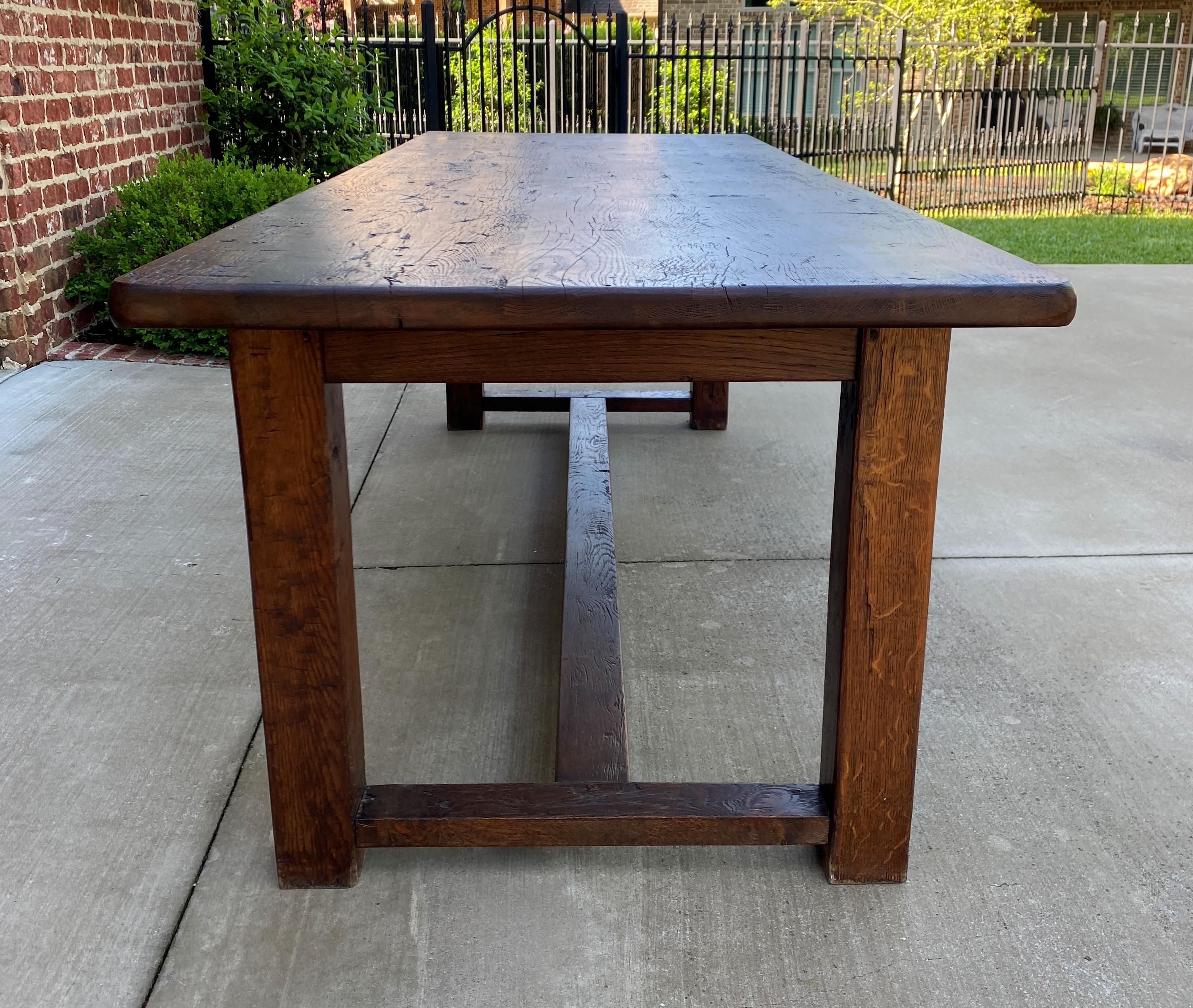 Antique French Farm Table Dining Library Table Desk Farmhouse Oak Rustic 19C 8
