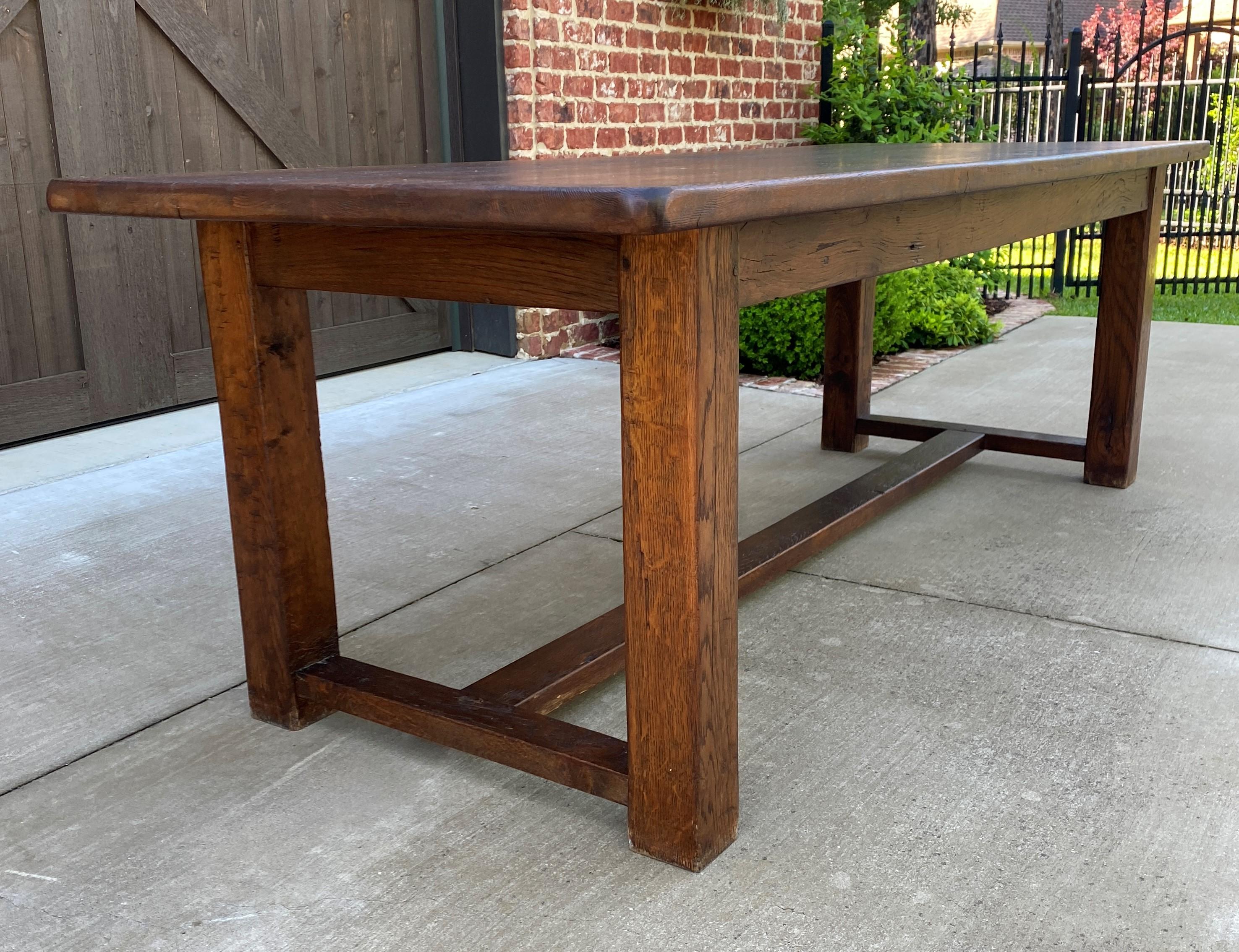 Antique French Farm Table Dining Library Table Desk Farmhouse Oak Rustic 19C 9