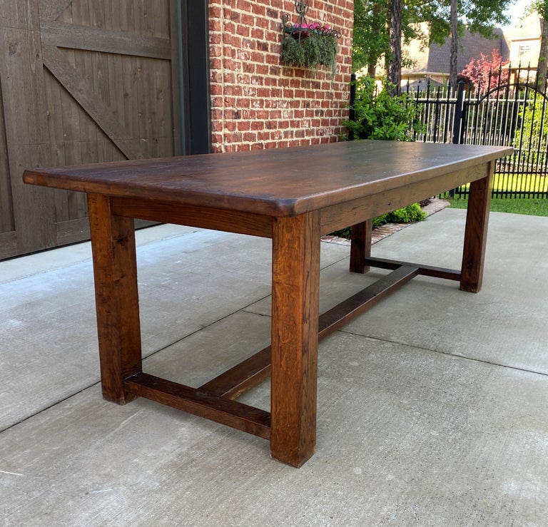 Rustic Library Table Antique French Farm Table Dining Library Table Desk Farmhouse Oak ...