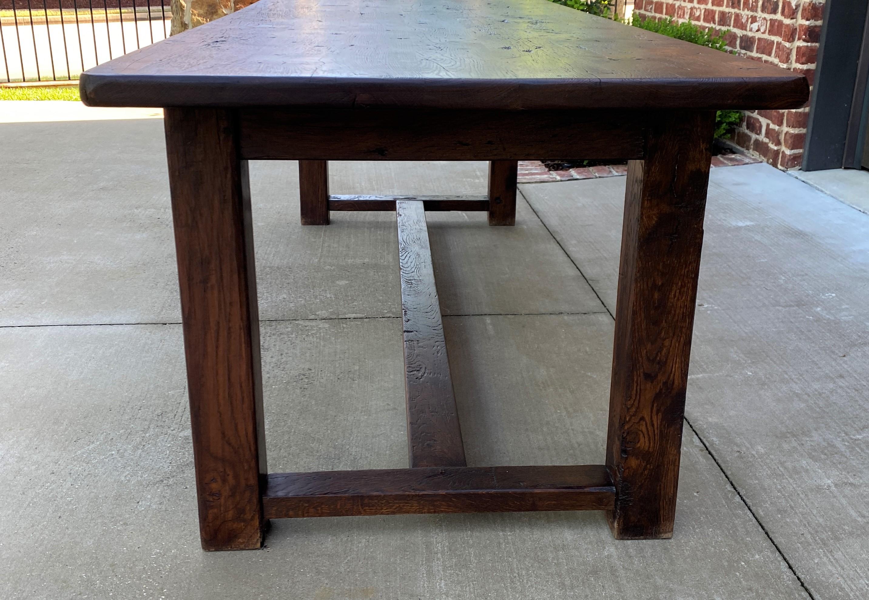 Antique French Farm Table Dining Library Table Desk Farmhouse Oak Rustic 19C 3