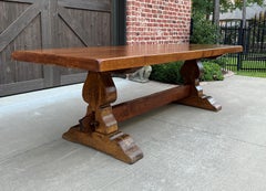 Antique French Farm Table Dining Library Table Desk Farmhouse Oak 19th C