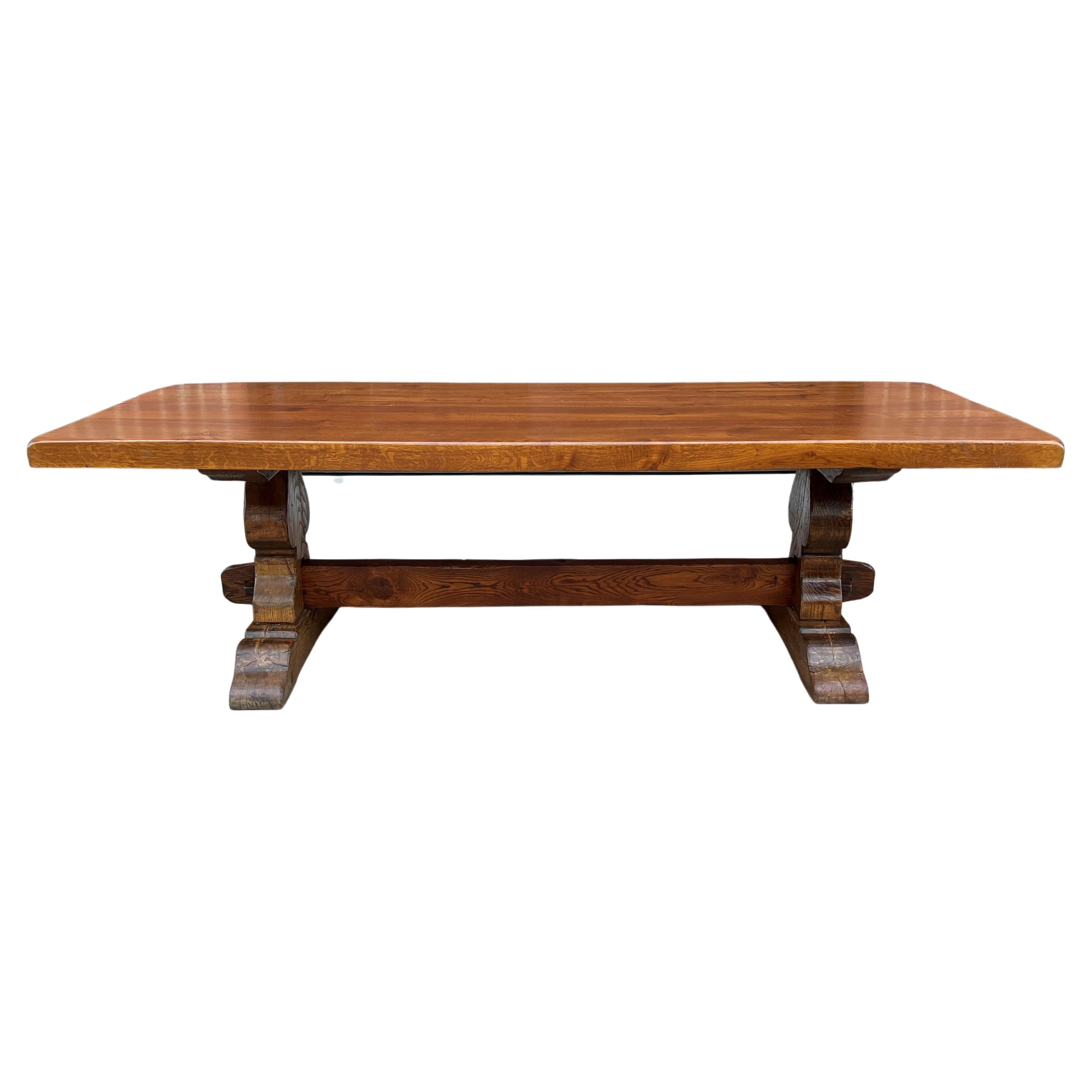 Antique Rustic French Farm House Dining Table, 19th Century at 1stDibs
