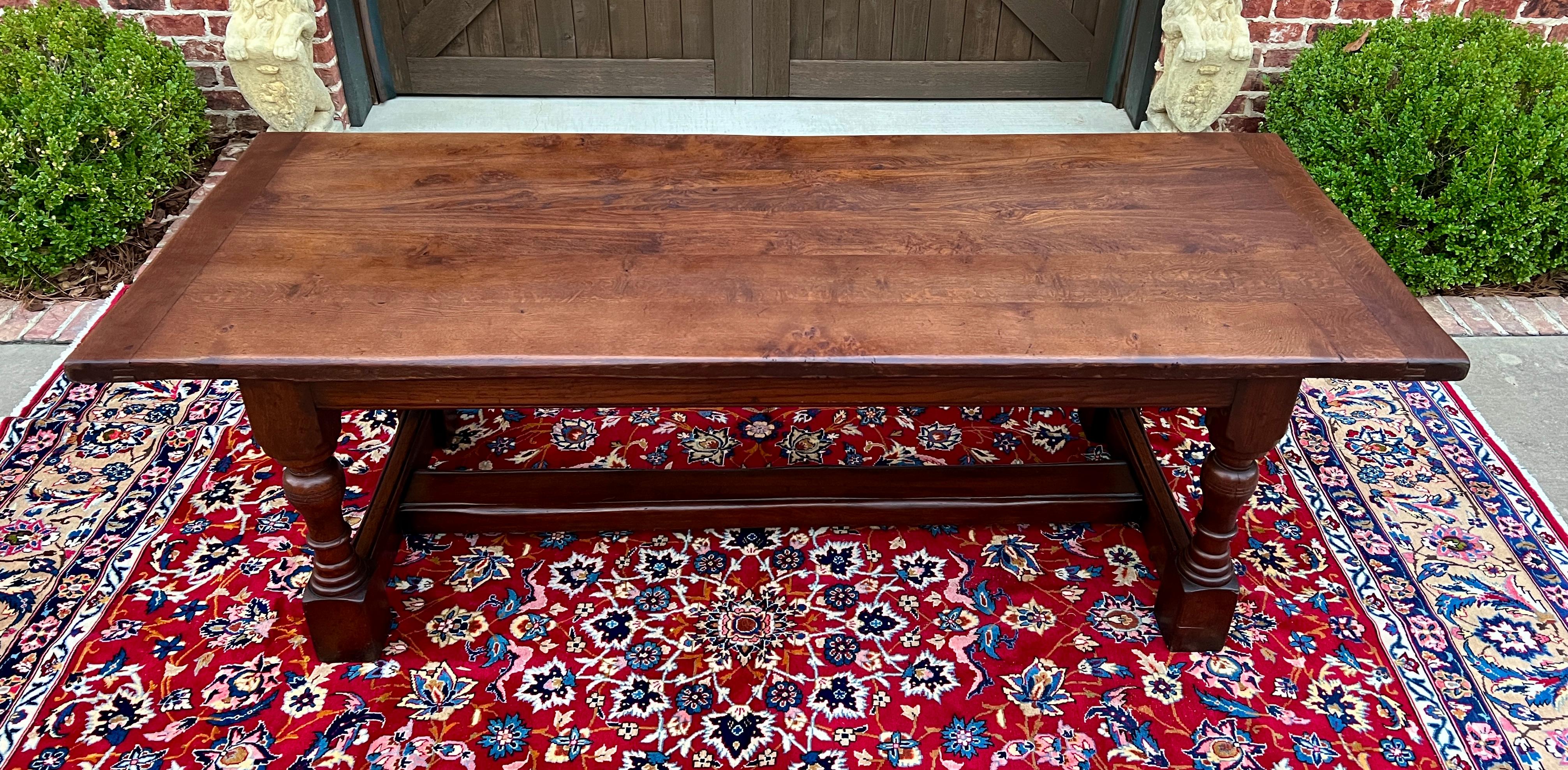 Antique French Farm Table Dining Table Farmhouse Turned Post Legs Oak C.1920 #2 4