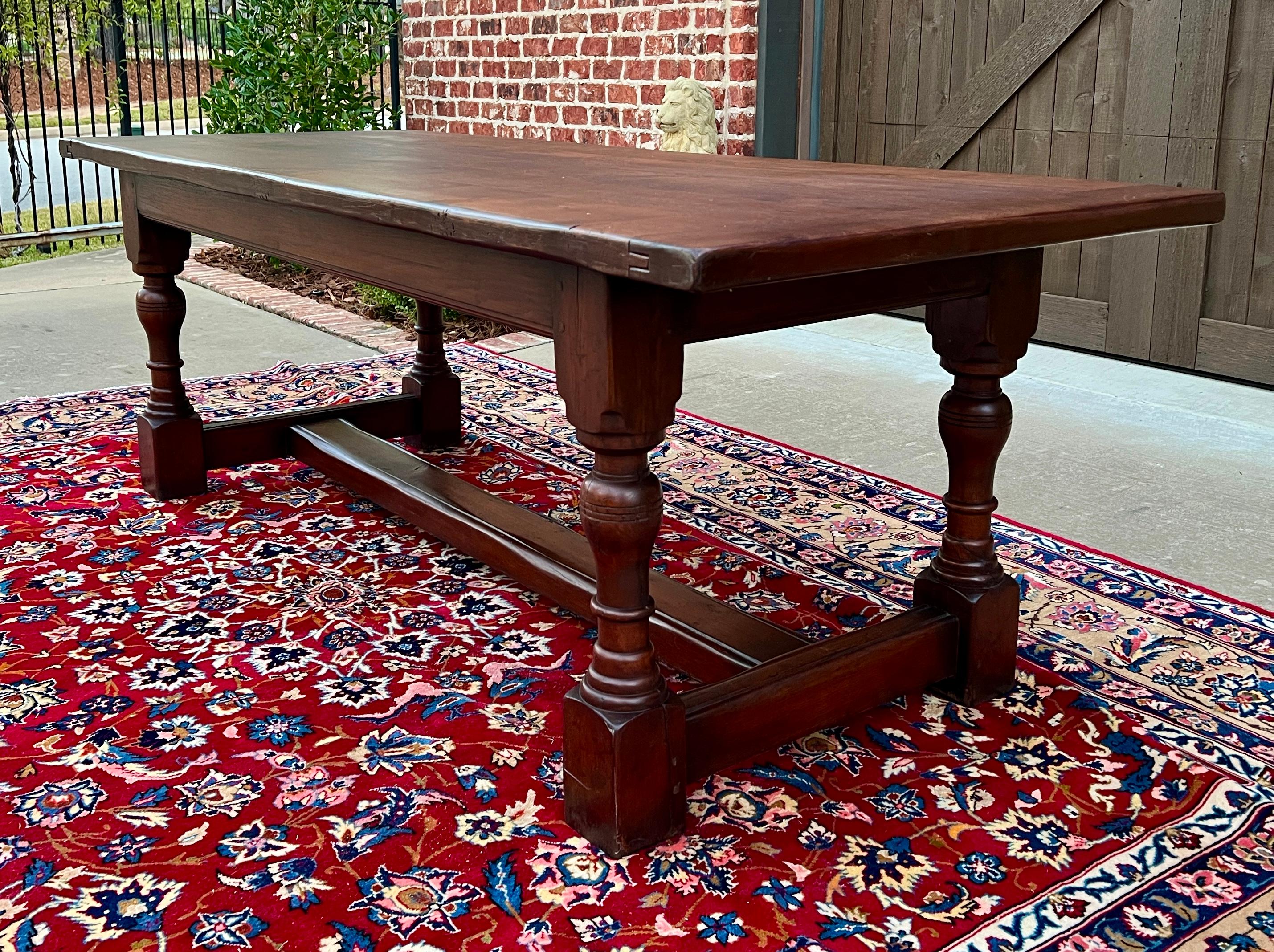 Antique French Farm Table Dining Table Farmhouse Turned Post Legs Oak C.1920 #2 8