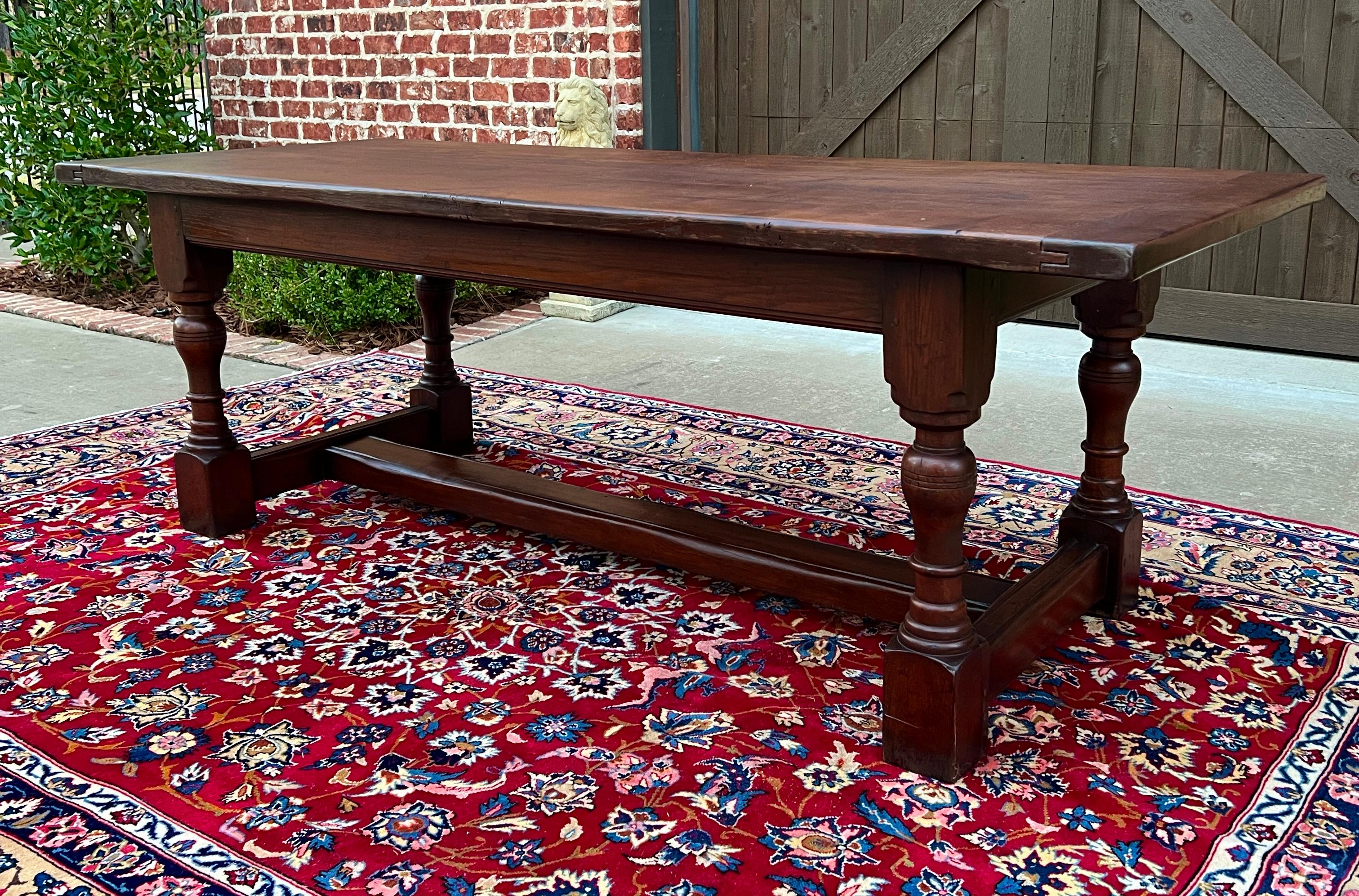 Antique French Farm Table Dining Table Farmhouse Turned Post Legs Oak C.1920 #2 9