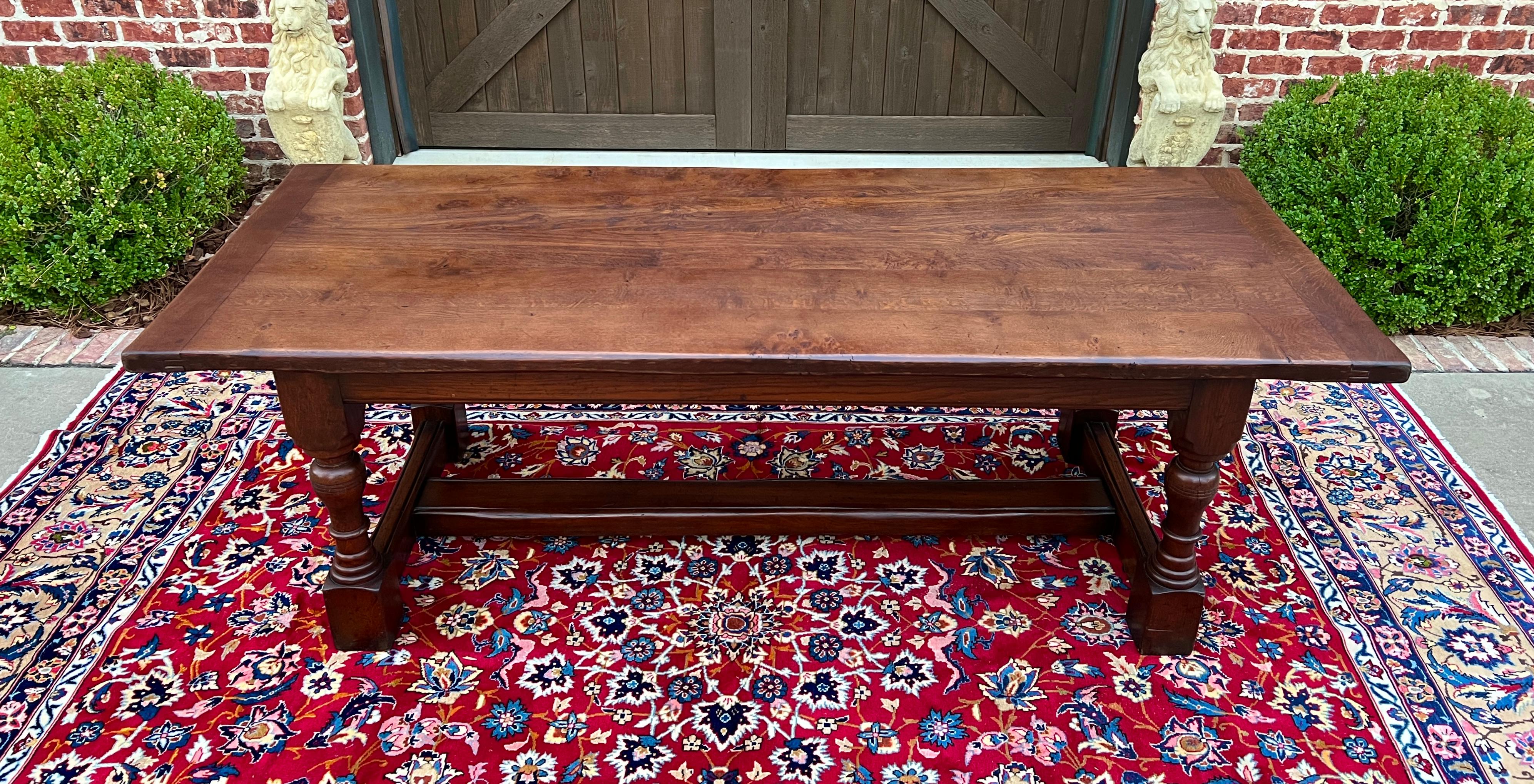 Antique French Farm Table Dining Table Farmhouse Turned Post Legs Oak C.1920 #2 10