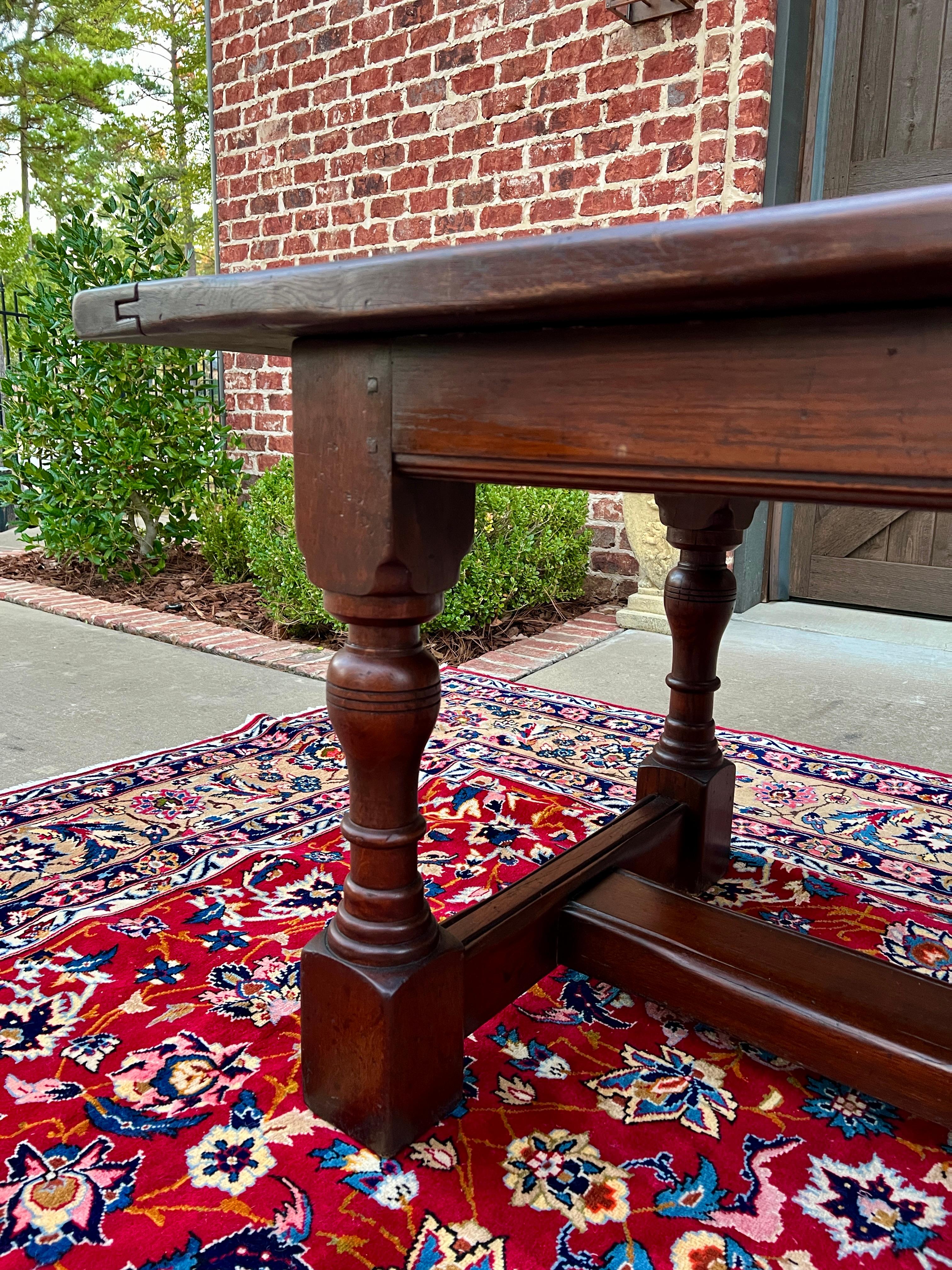 Antique French Farm Table Dining Table Farmhouse Turned Post Legs Oak C.1920 #2 11