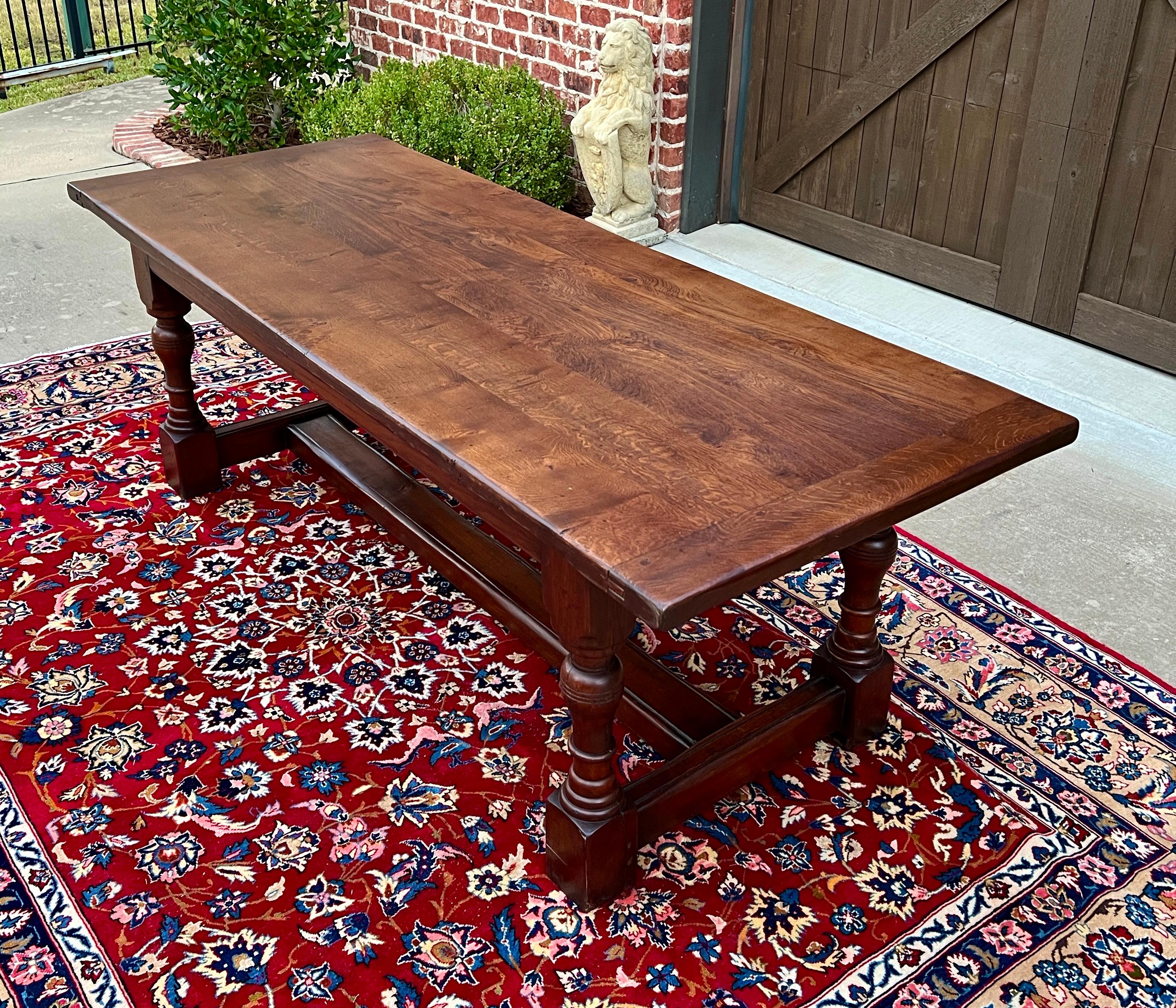 Antique French Farm Table Dining Table Farmhouse Turned Post Legs Oak C.1920 #2 12