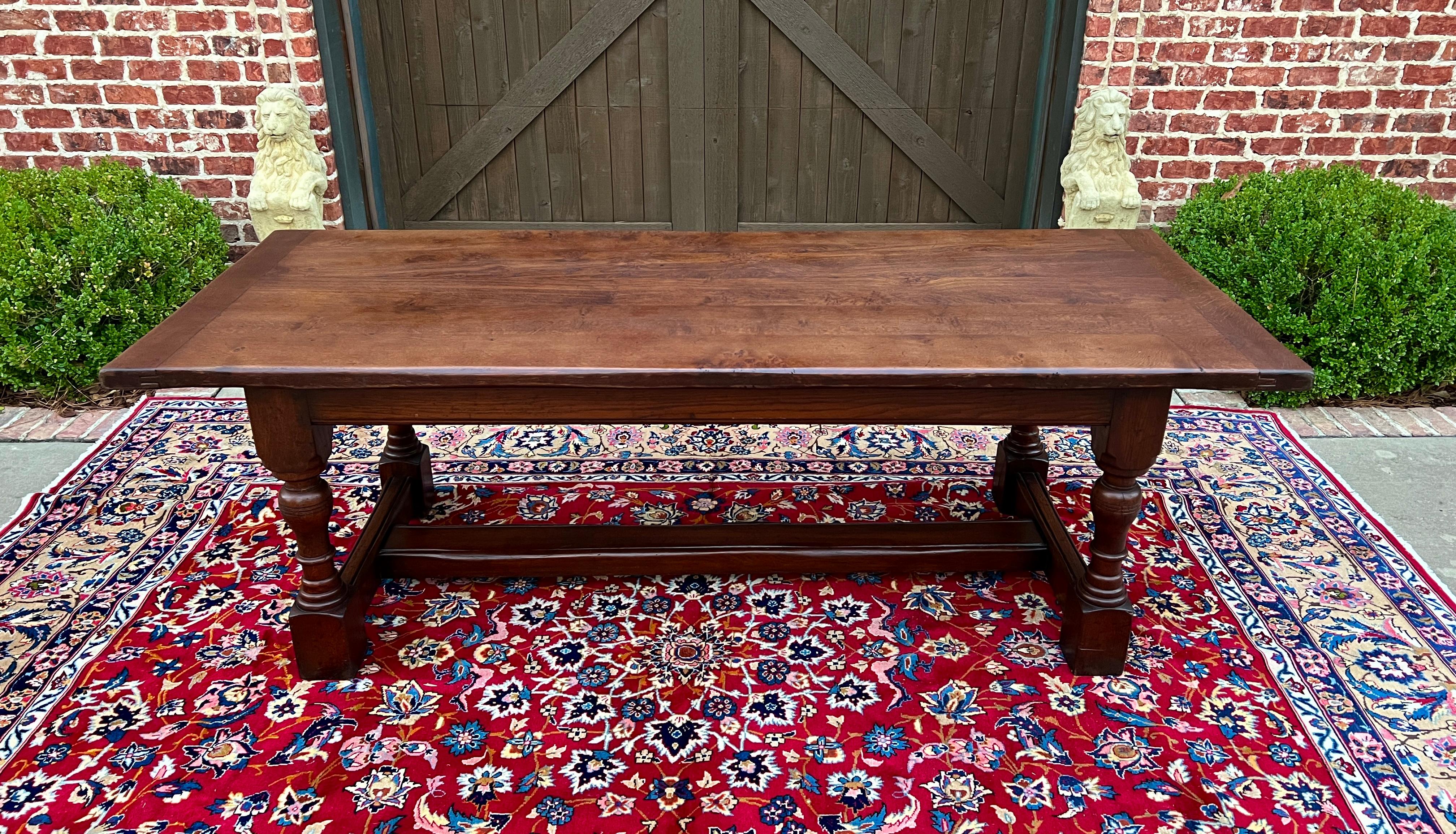 Antique French Farm Table Dining Table Farmhouse Turned Post Legs Oak C.1920 #2 Roble