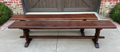 Antique French Farmhouse Benches Banquette Seating Pair Window Seats 19th C