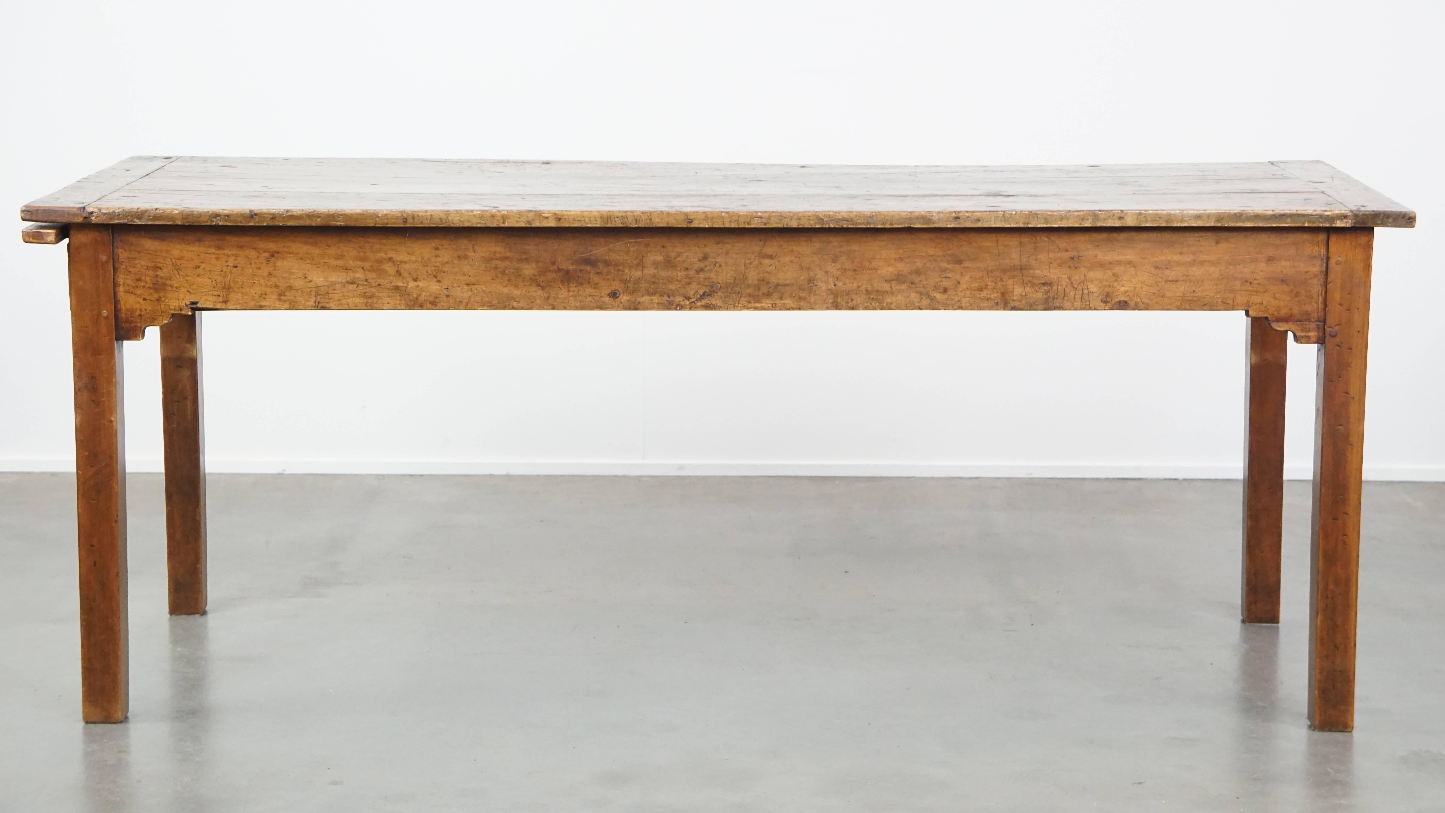 Hand-Crafted Antique French Farmhouse Dining Table from the Early 19th Century For Sale
