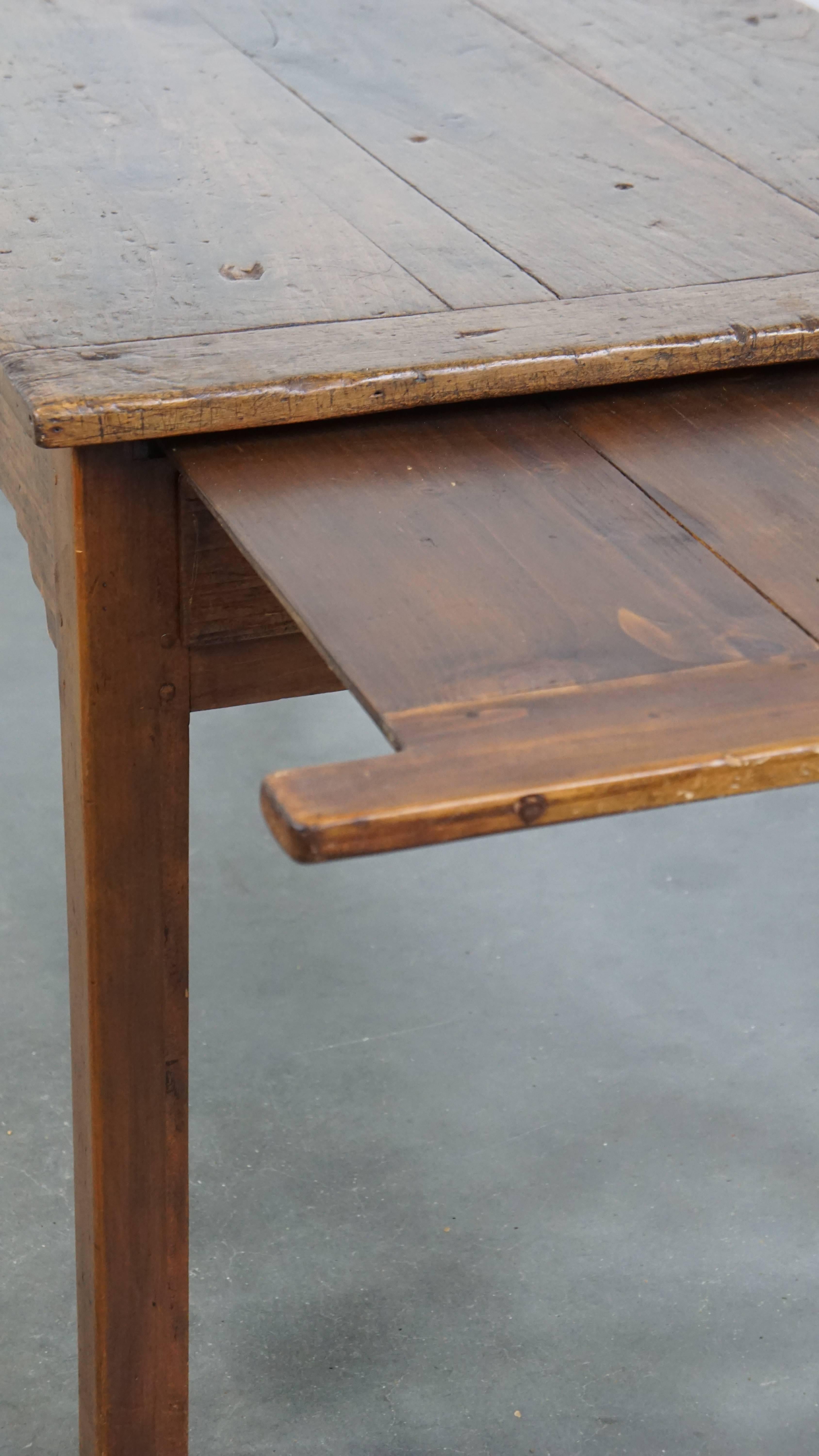 Wood Antique French Farmhouse Dining Table from the Early 19th Century For Sale