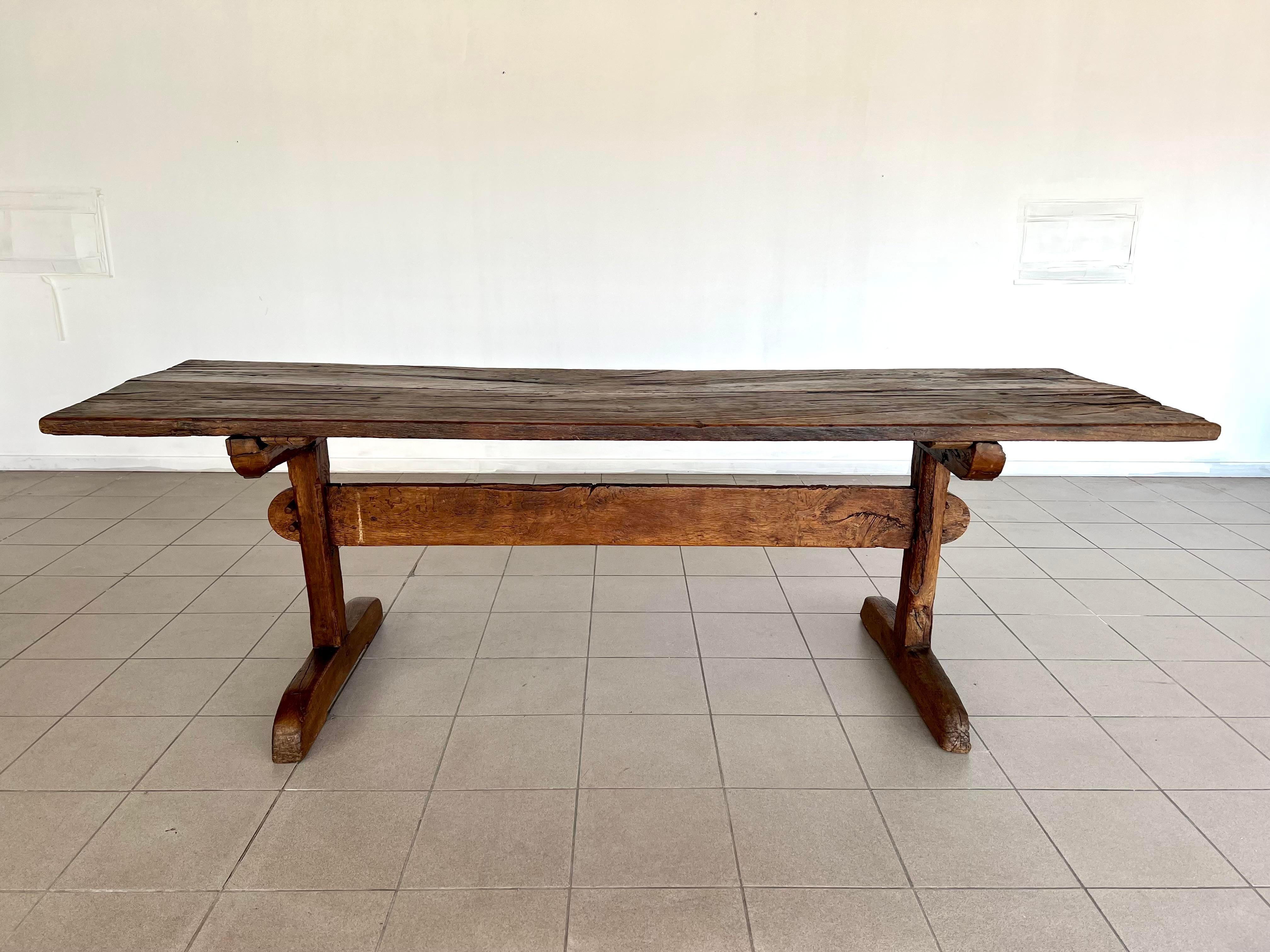 Antique French Farmhouse Table 17c or earlier For Sale 1