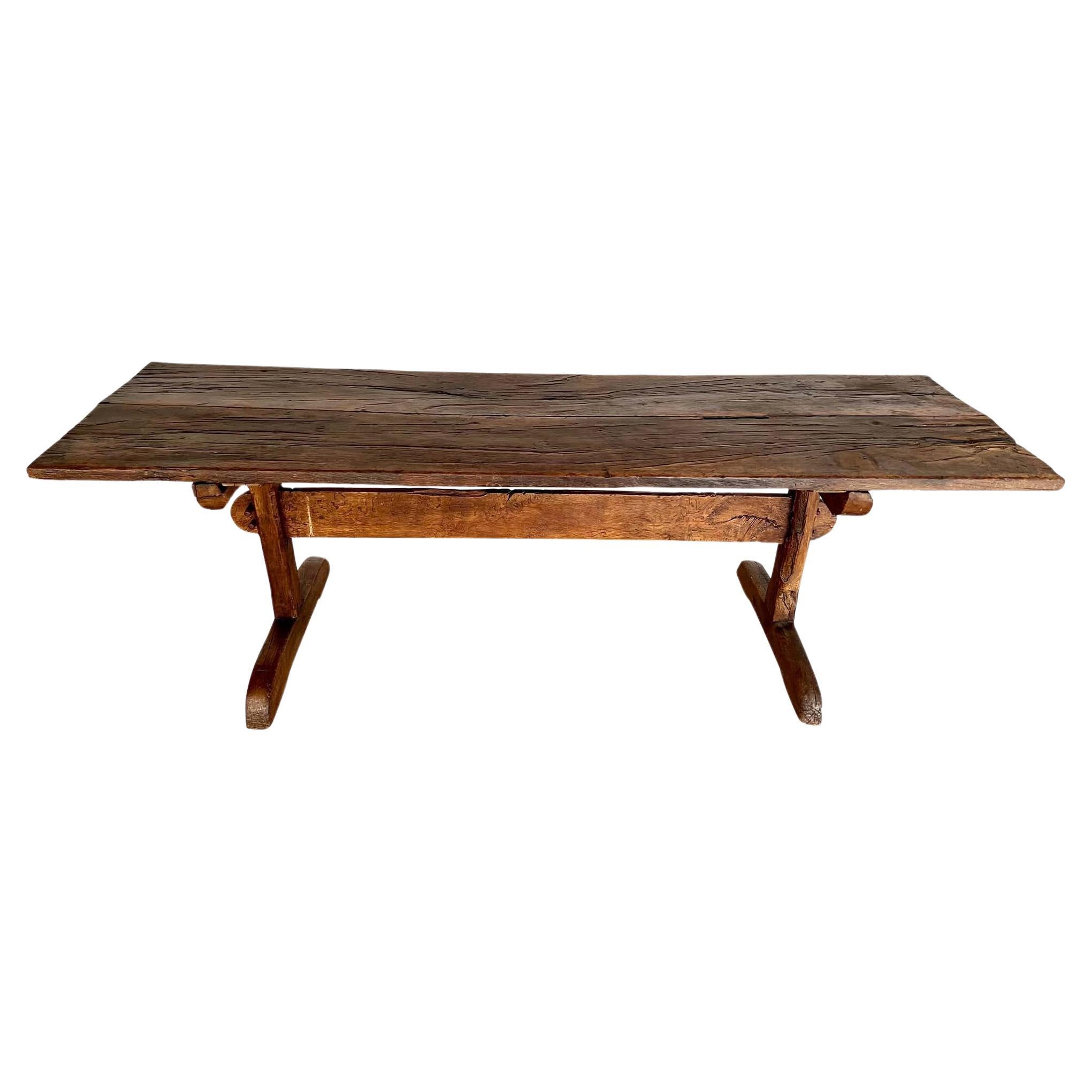 Antique French Farmhouse Table 17c or earlier For Sale