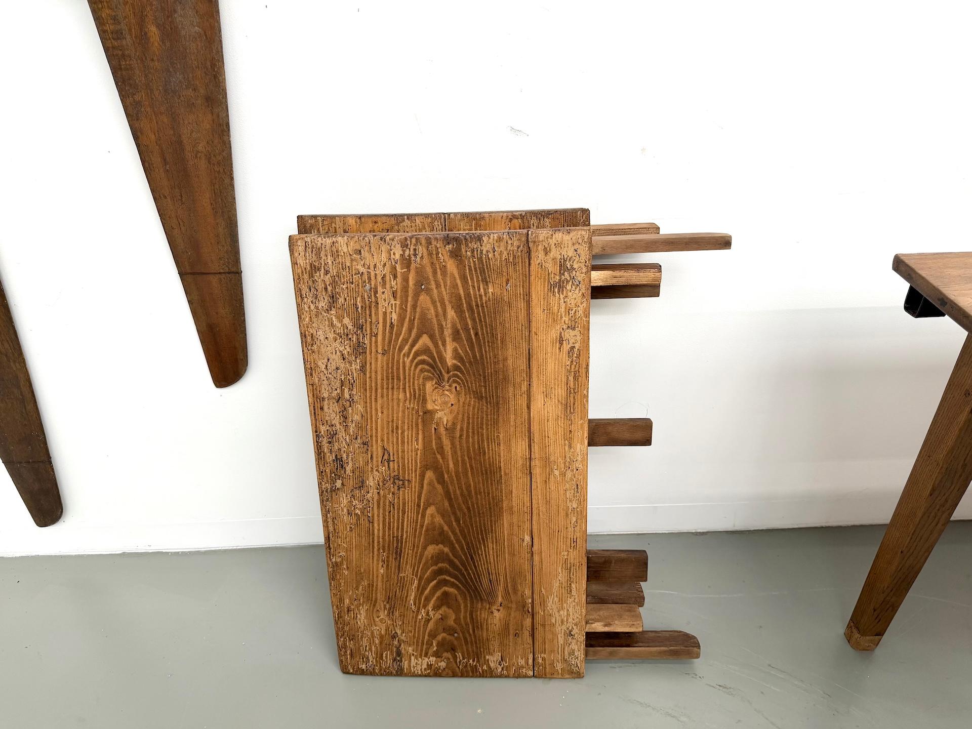 Antique french farmhouse table in solid oak For Sale 9