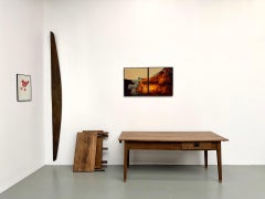 Antique french farmhouse table in solid oak