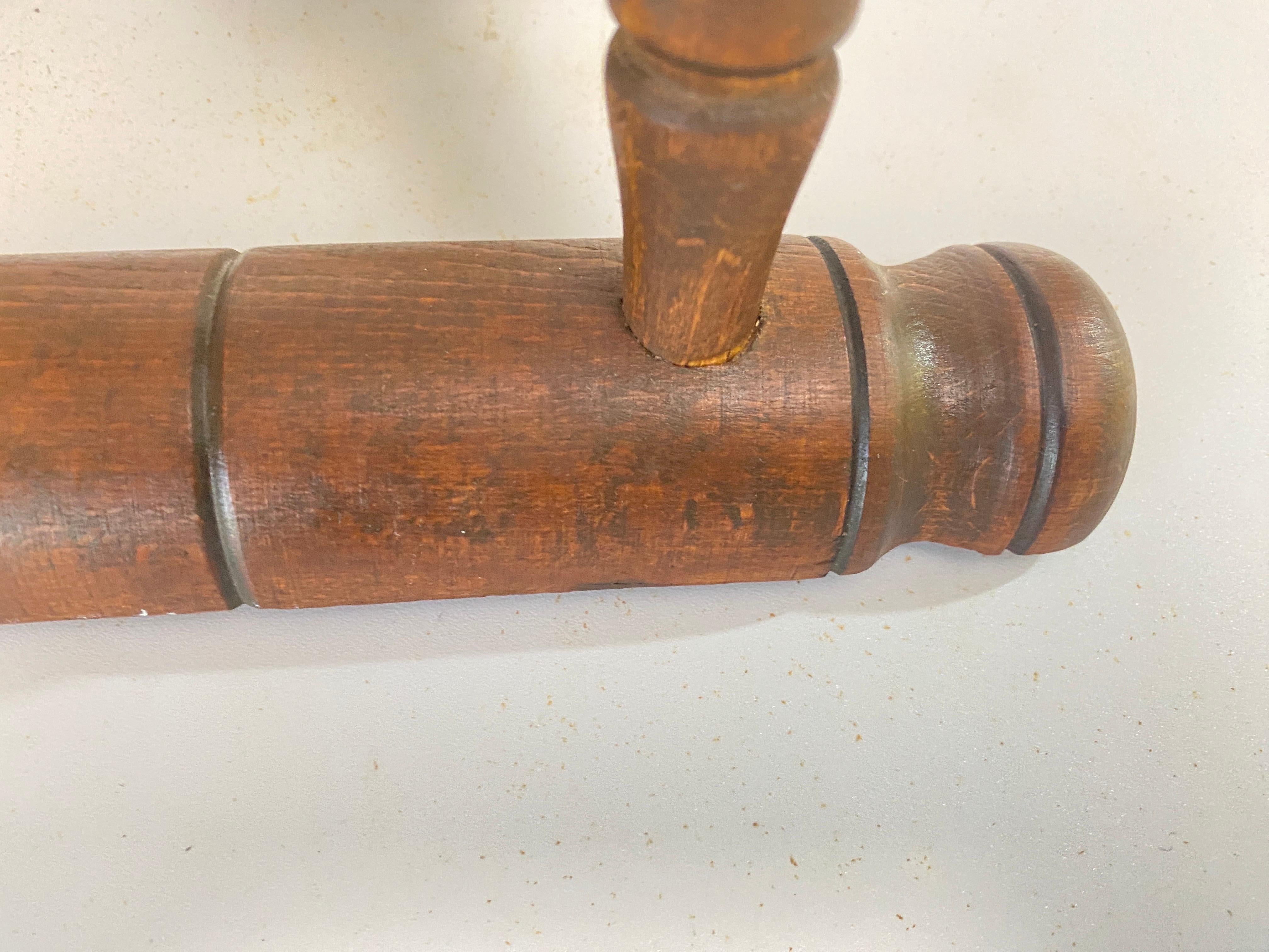 Antique French Faux Bamboo Carved Coat & Hat Rack  France Circa 1920 Set of 2 4