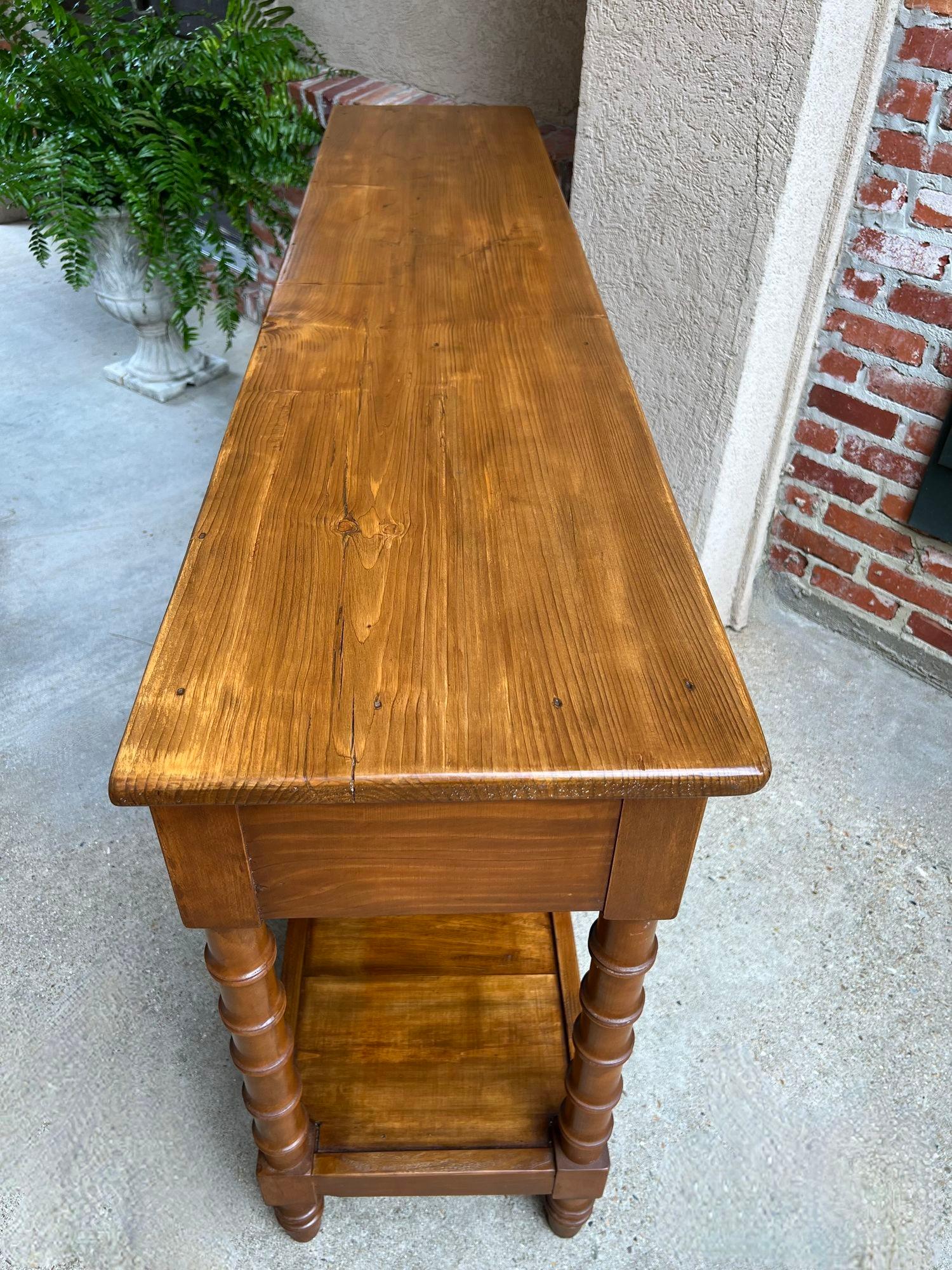 Antique French Faux Bamboo Hall Console Table 6 ft Regency Sofa Table 5