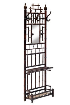 Antiquité française Faux Bambou Hall Stand circa 1880