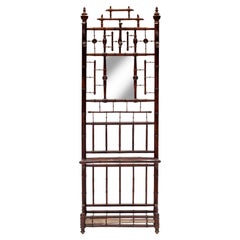 Antique French Faux Bamboo Hall Stand circa 1880