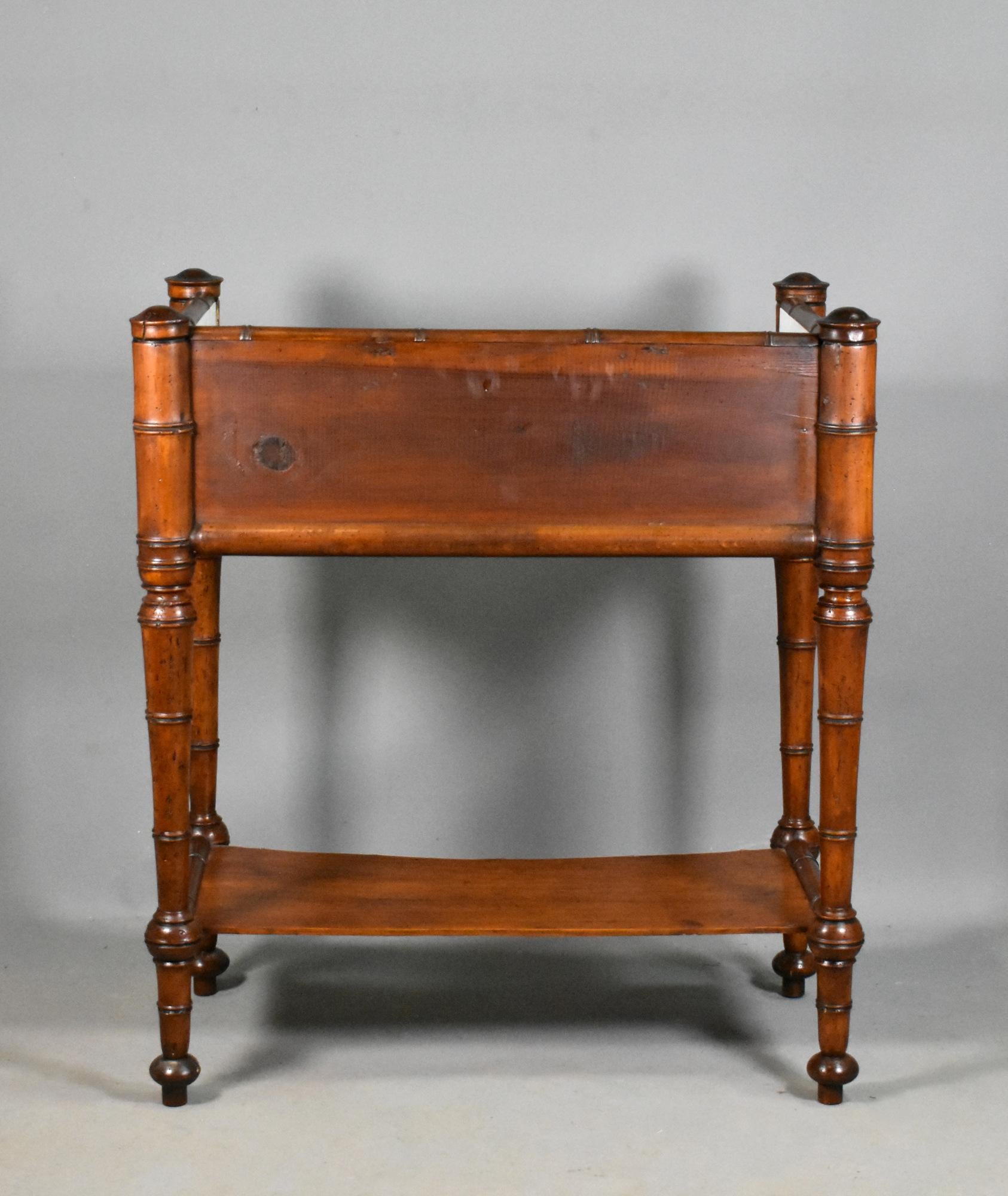 Antique French Faux Bamboo Washstand 8