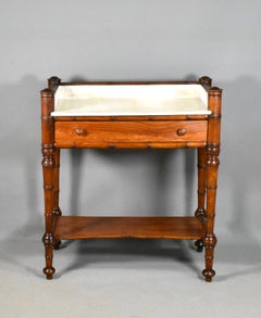 Antique French Faux Bamboo Washstand