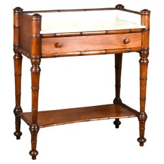 Antique French Faux Bamboo Washstand