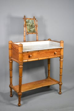 Antique French Faux Bamboo Washstand - Napoleon III Style