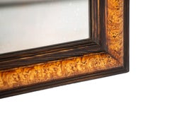 Antique French Faux Burl Rosewood Painted Small Louis Philippe mirror