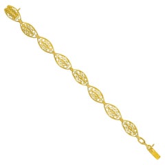 Antique French Filigree Gold Bracelet