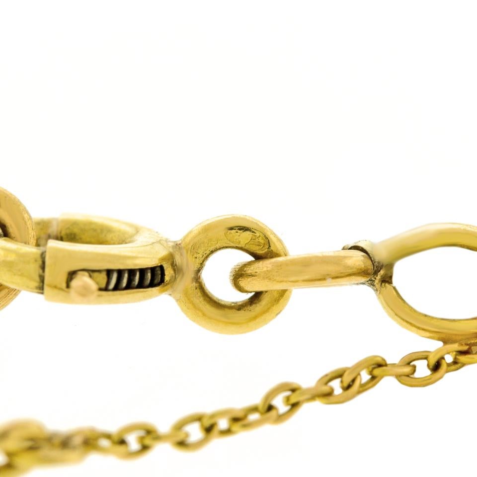 Antike französische filigrane Goldhalskette für Damen oder Herren im Angebot