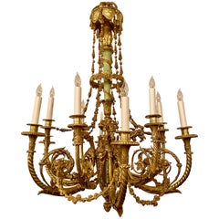 Antique French Fine Quality Louis 16th Bronze Chandelier
